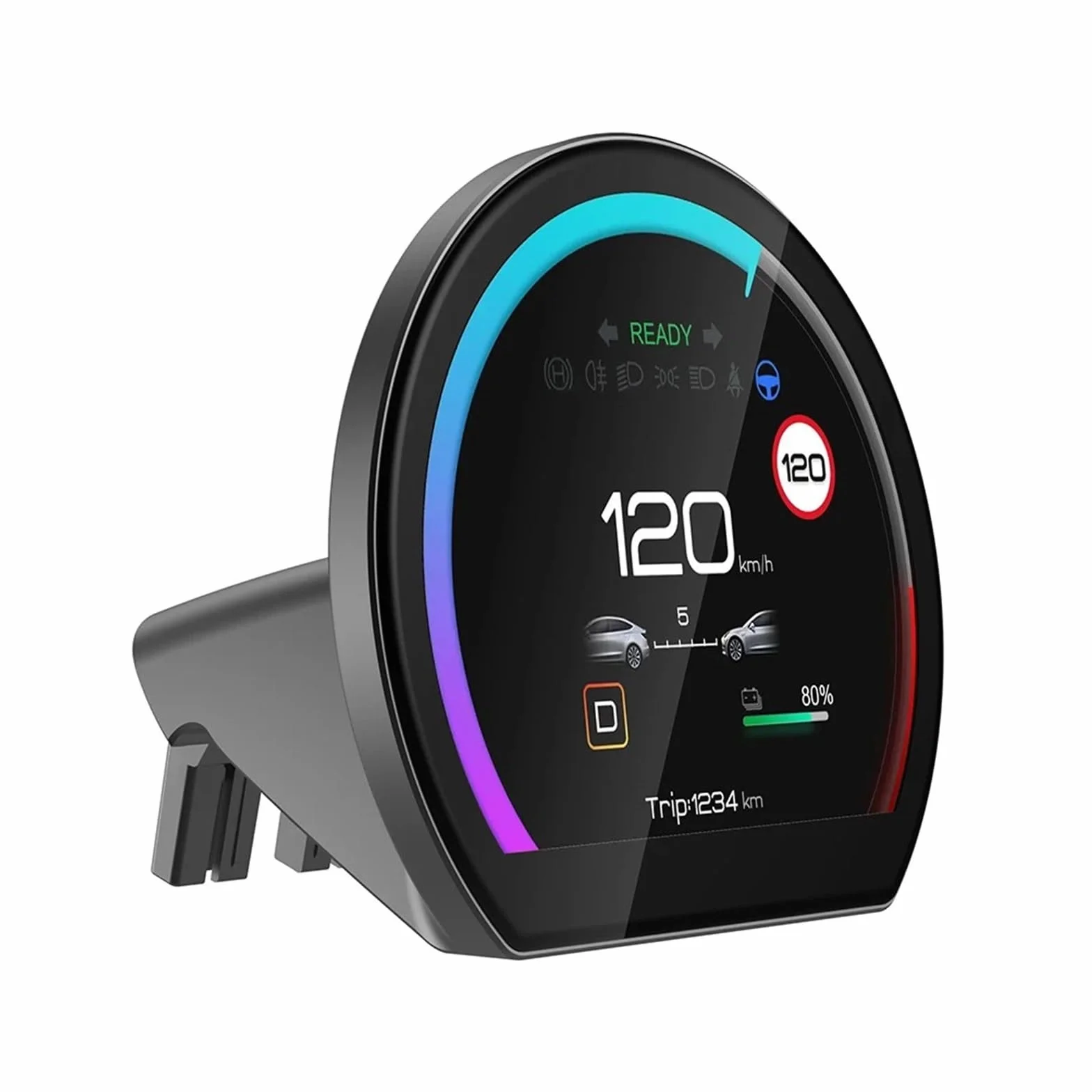 HD Mini Car HUD Instrument Display 3.54 ''Miernik Samochodowy Wyświetlacz Head Up Cyfrowy Ekran LCD Alarm Na Desce Rozdzielczej łAtwy W MontażU