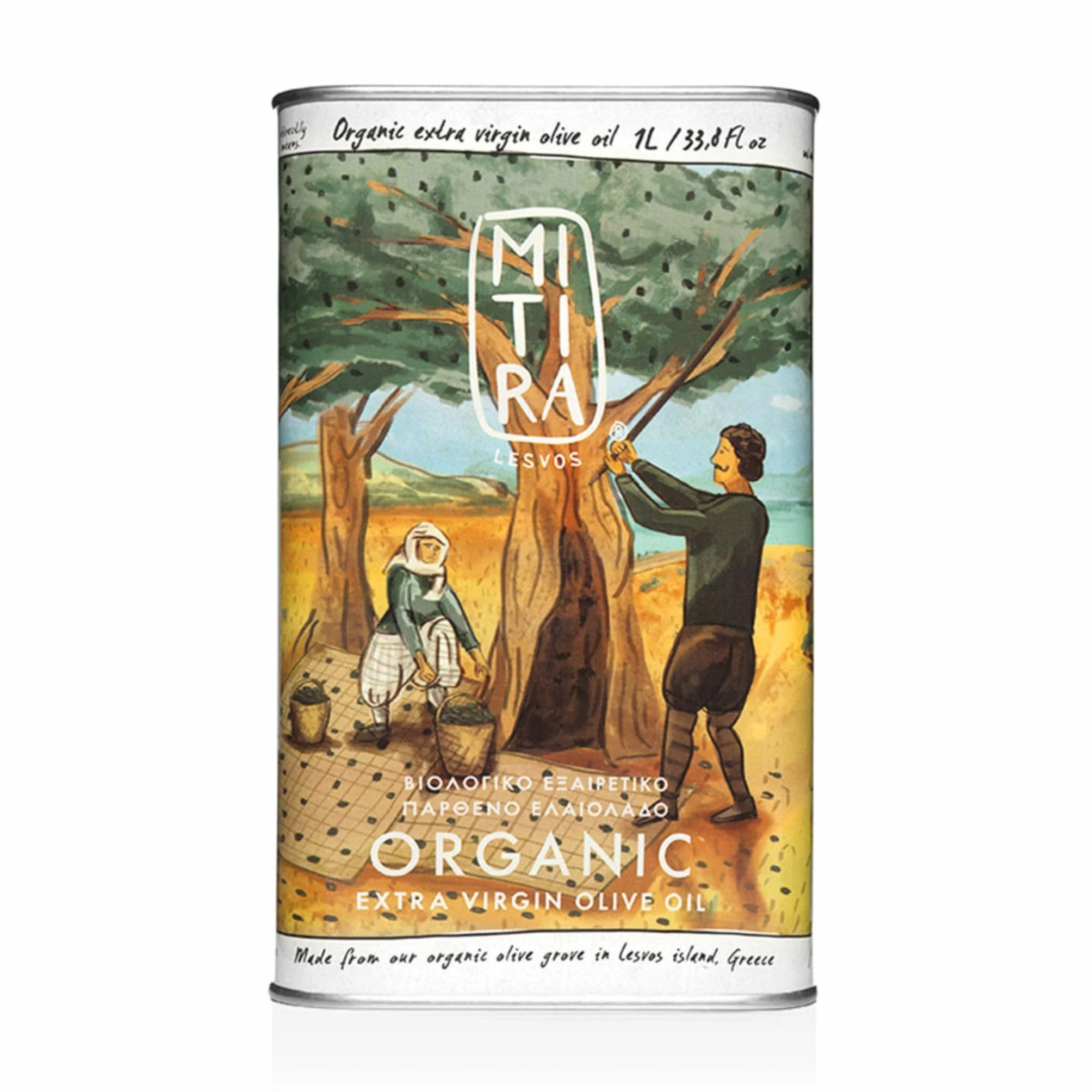 Oliwa Extra Virgin BIO 1L Organic Lesvos Grecja Tłoczona na zimno P.G.I. Oliwa z oliwek premium