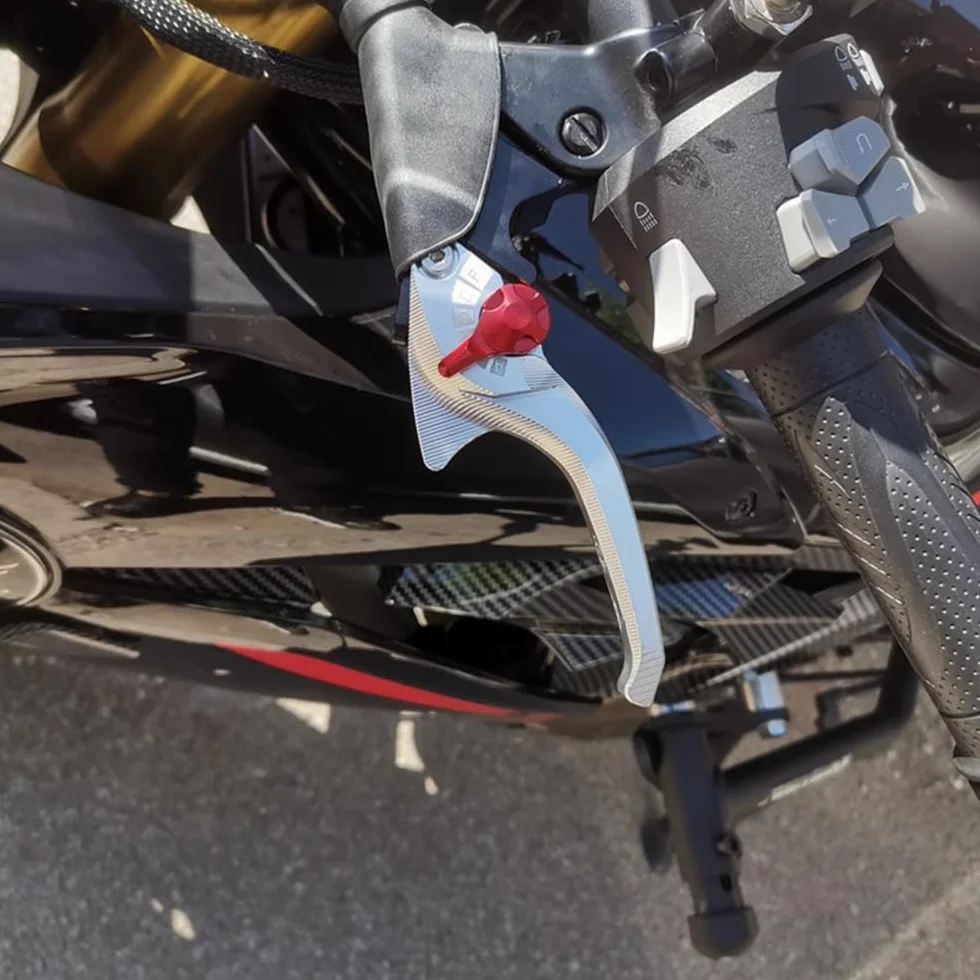 Krótki zestaw dźwigni sprzęgła hamulca z 2 palcami kompatybilny z Royal Enfield Himalayan 450 Guerrilla 450 2024 2025, wykonany ze stopu aluminium CNC (czarny)