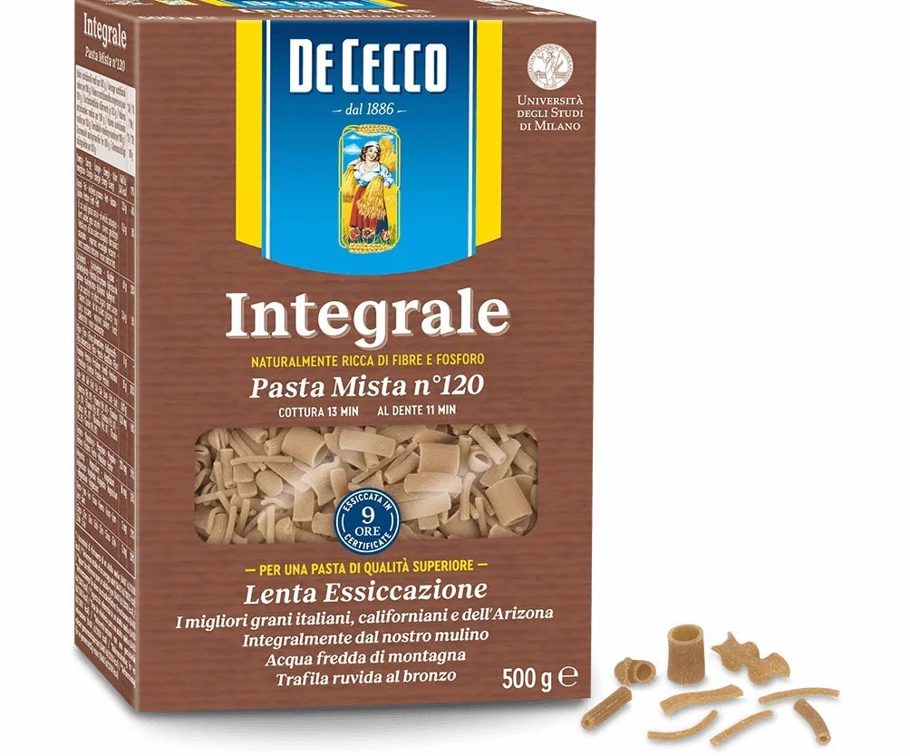 5x Pasta De Cecco Pasta mista integrali n. 120 pełnoziarnisty włoski makaron 500 g