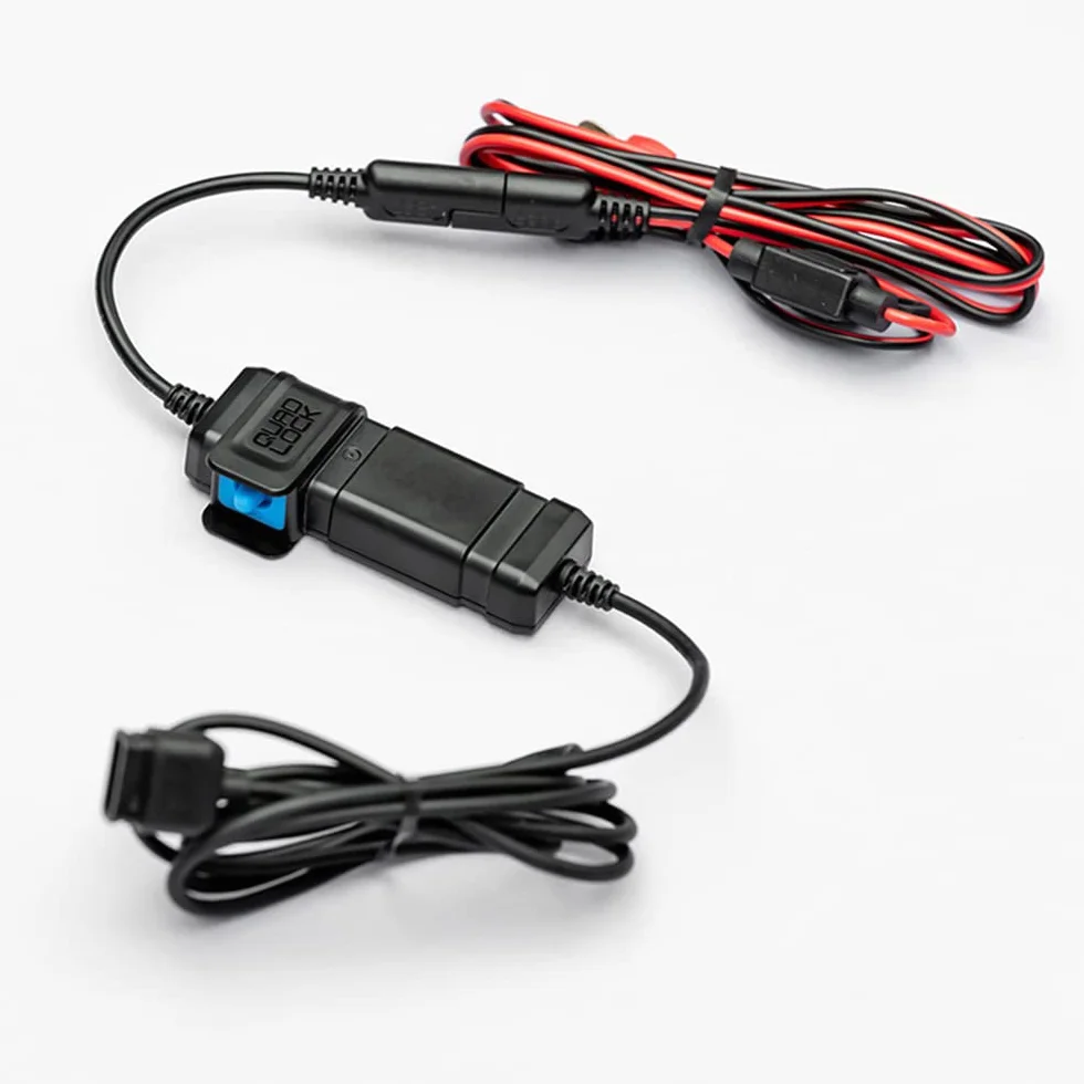Inteligentny Adapter Quad Lock 12 V do USB dla motocykli, łodzi, przyczep kempingowych