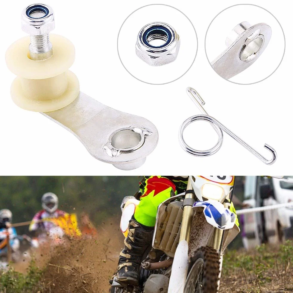 Napinacz łańcucha metalowy rolka prowadząca Slider do Dirt Pit Mini Bike Motocykl ATV