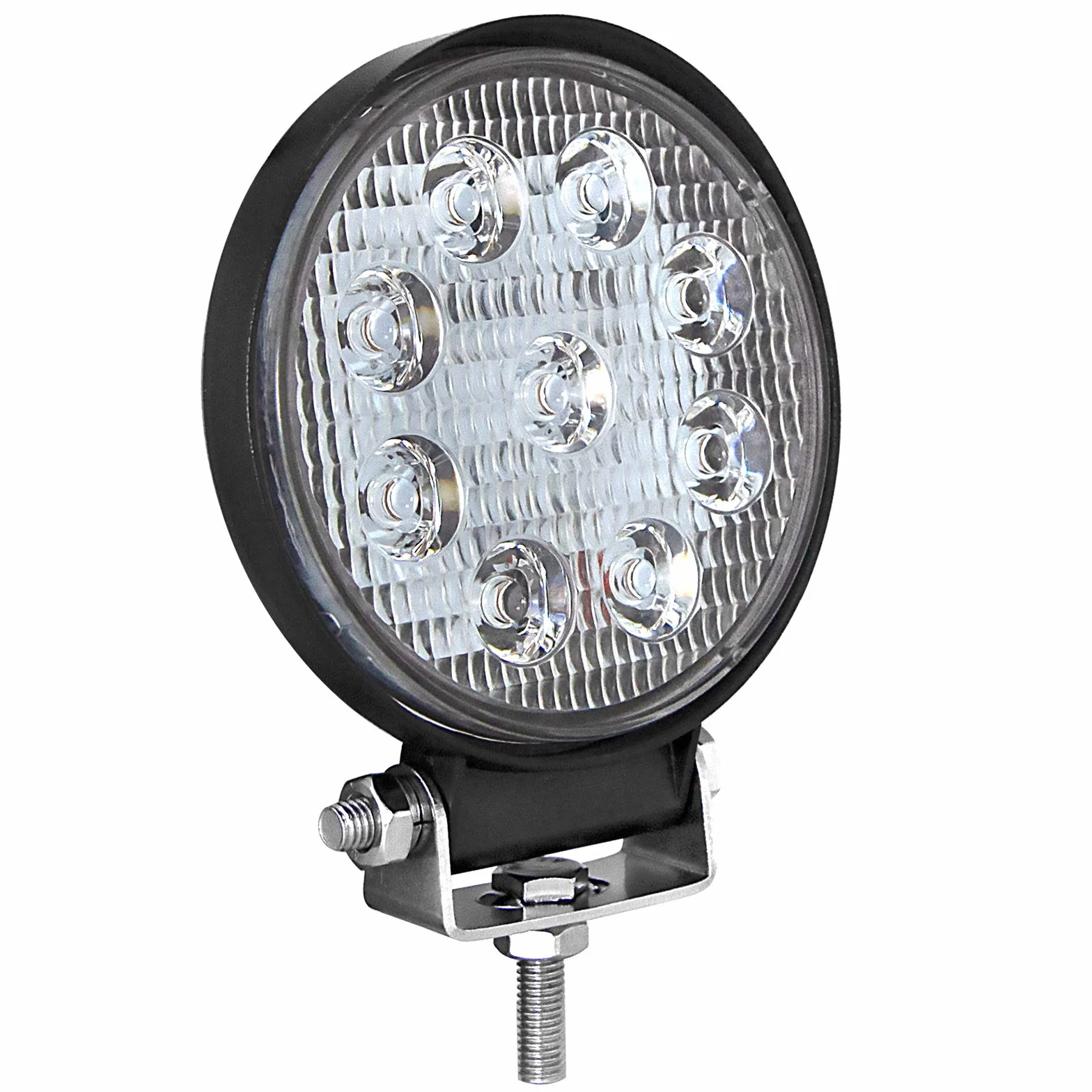 PICAA Reflektor LED 2PCS 4 cal 27W Okrągły LED Flood Light Ciągnik 12V-24V 6000K Reflektory LED do ciągników IP68 Wodoodporne światło przeciwmgielne Samochód,SUV, UTV, ATV,