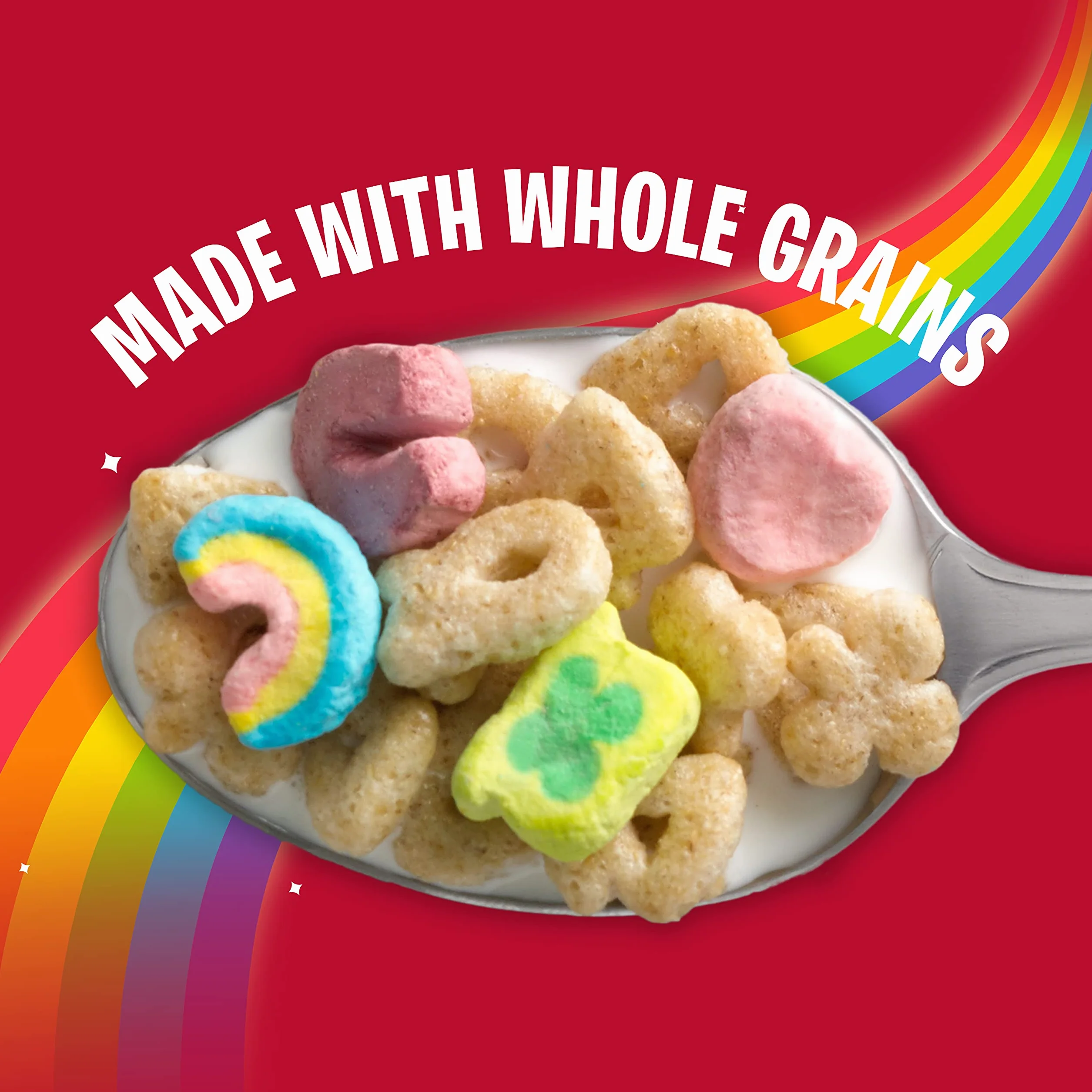 American Brands - Lucky Charms Marshmallow Cereal - 652g, Amerykańskie płatki śniadaniowe, Kolorowe pianki, Słodkie śniadanie, Płatki dla dzieci