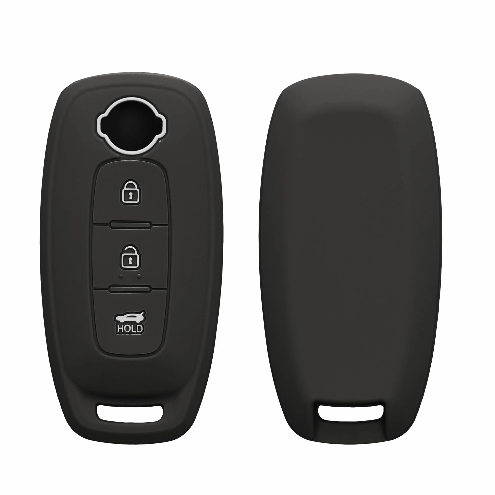 kwmobile Silikonowe etui na kluczyki samochodowe do Nissan 3 przyciski Ariya B6 B9 X-Trail T33 Qashqai czarny matowy