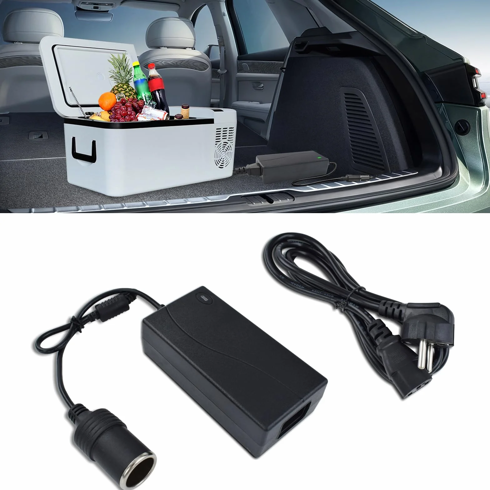 Adapter 220 V 12 V do zapalniczki samochodowej gniazdo prądu przemiennego do DC 220V do 12V 6A 72W zasilacz konwertera do odkurzacza, pompy powietrza, lodówki samochodowej