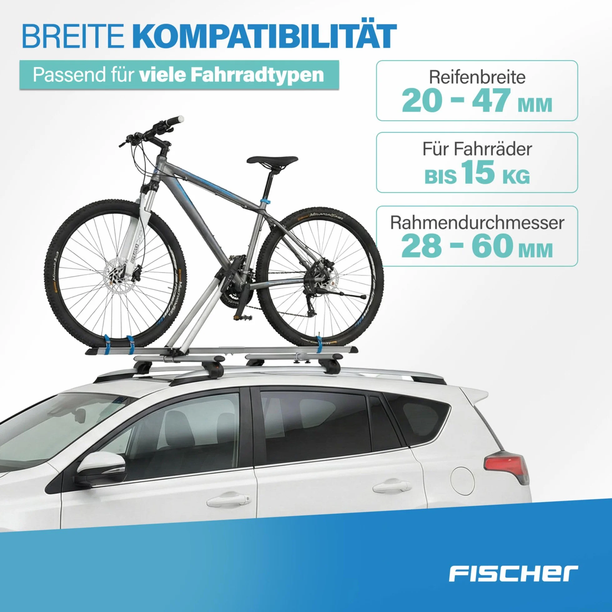 Fischer 18093 Bagażnik, Szary, 76 x 27 x 7 cm; 2.79 kg