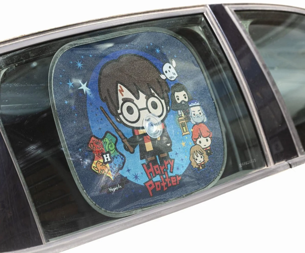 Tataway Para Markizy Bocznych Samochodów Harry Potter 44 × 35 cm - Osłona przeciwsłoneczna i ochrona przed słońcem, kolorowy design dla dzieci i fanów