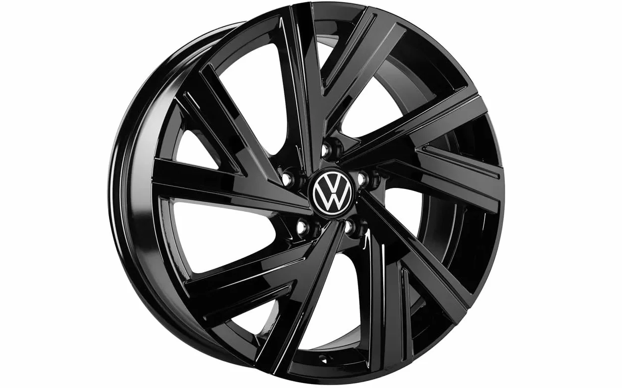 Volkswagen Bergamo lekka felga aluminiowa, kompatybilna z Golf VIII 2020-2024, aluminium-magnez-silikon, czarna