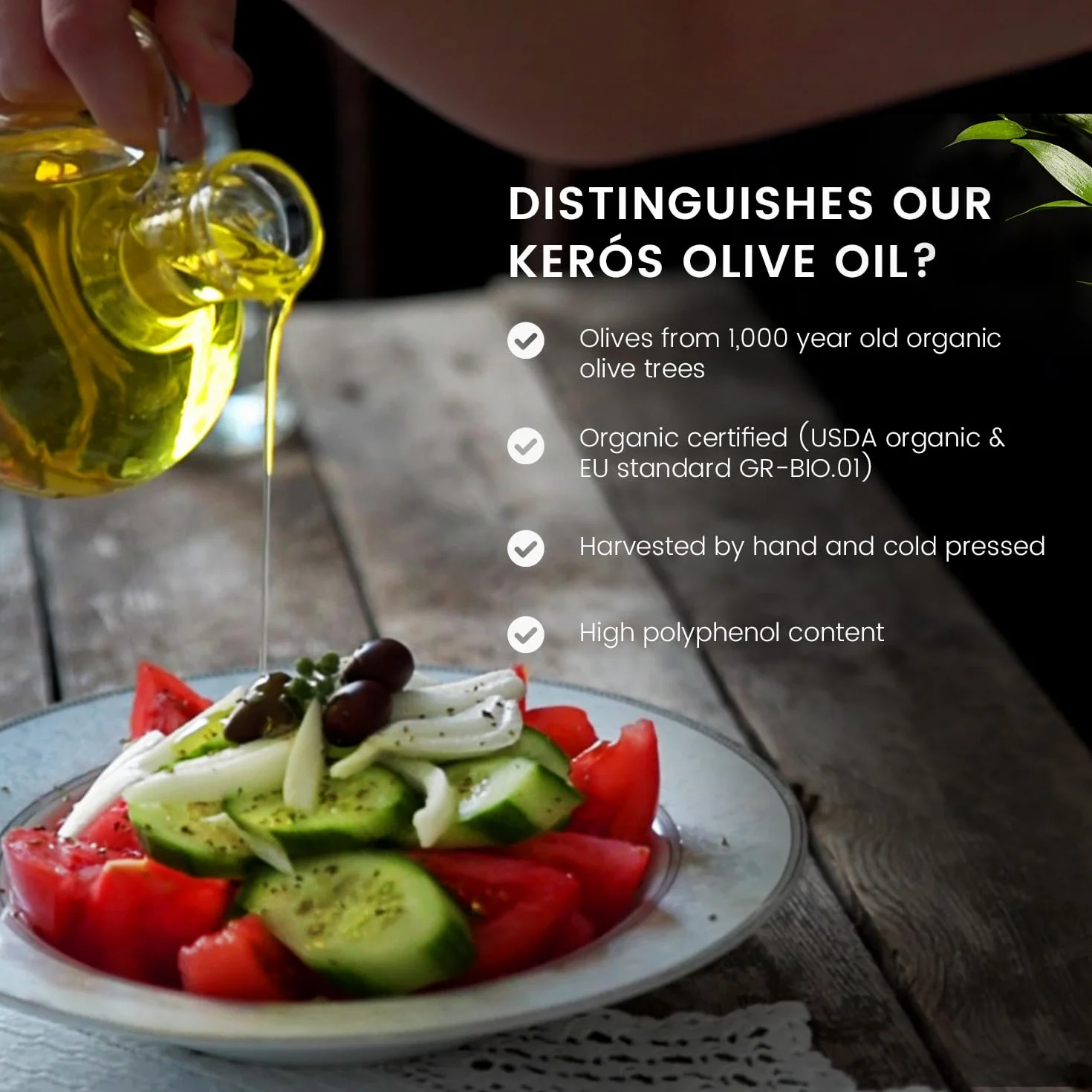 Ancient Foods - Kerós Bio oliwa z oliwek tłoczona na zimno - grecki olejek z oliwek Extra Virgin Olive Oil z Athenoelia Oliven - zbiory ręczne (Puszka 3L)