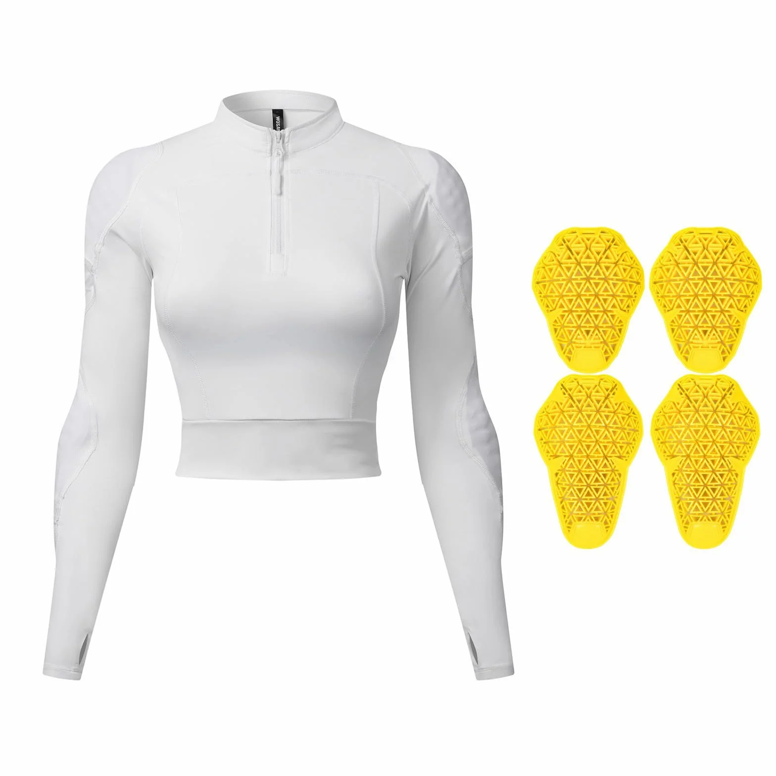 Moda damska opancerzony top motocyklowy, seksowna przycięta kurtka jeździecka z certyfikatem CE, sprzęt ochronny, wyściełana koszula motocyklowa, oddychająca elastyczna siateczka, warstwa