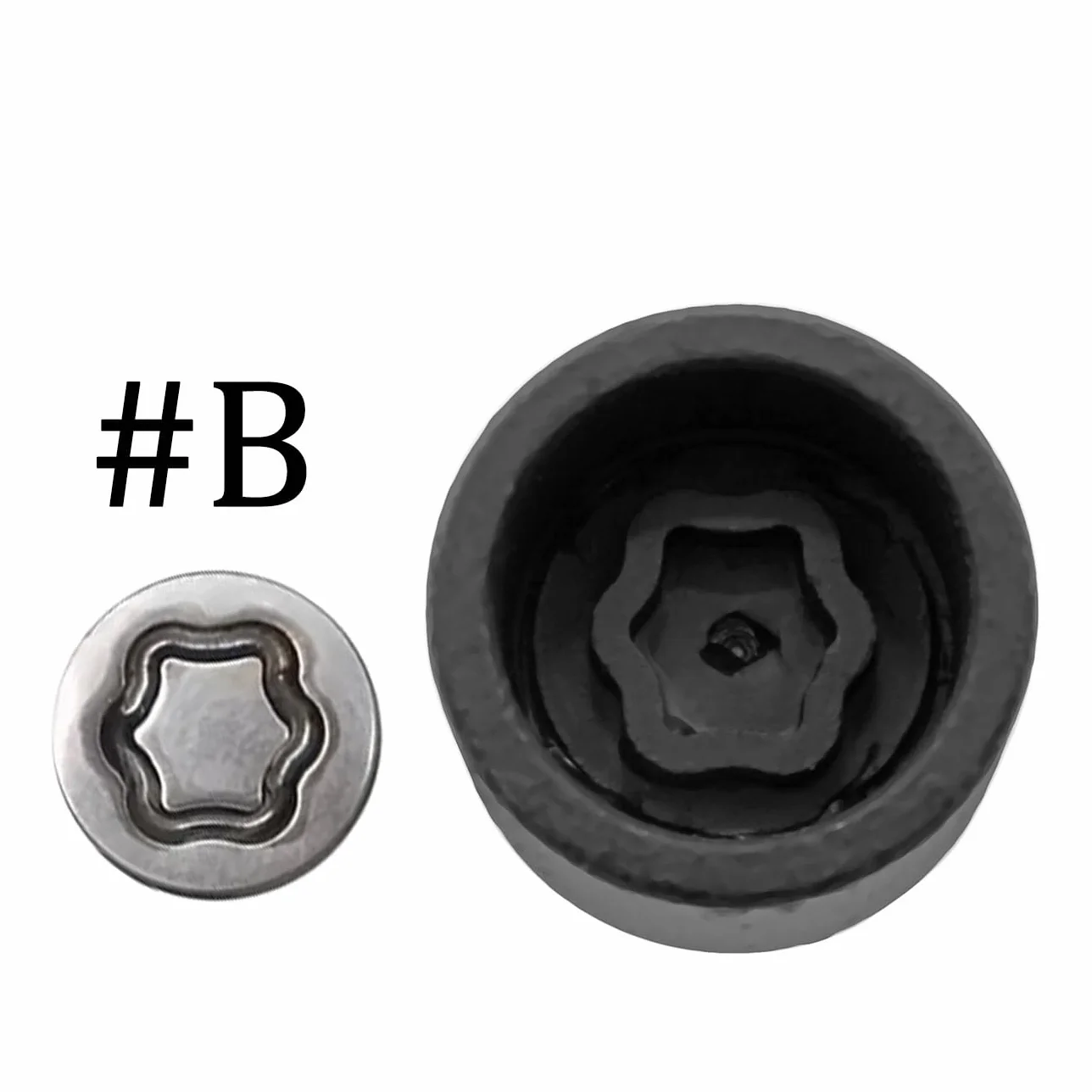Klucz do nakrętki blokującej koła kompatybilny z modelami Toyota, Lexus, Tacoma, adapter gniazda nakrętki blokującej koła, narzędzie do usuwania końcówek antykradzieżowych (#B)