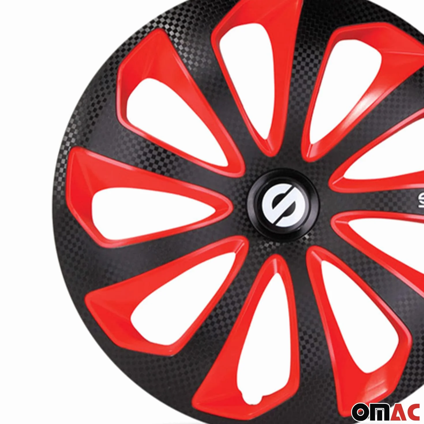 Sparco SP 1575BKRDC zestaw pokrowców na koła sycylia 15 cali czarny/czerwony/węglowy