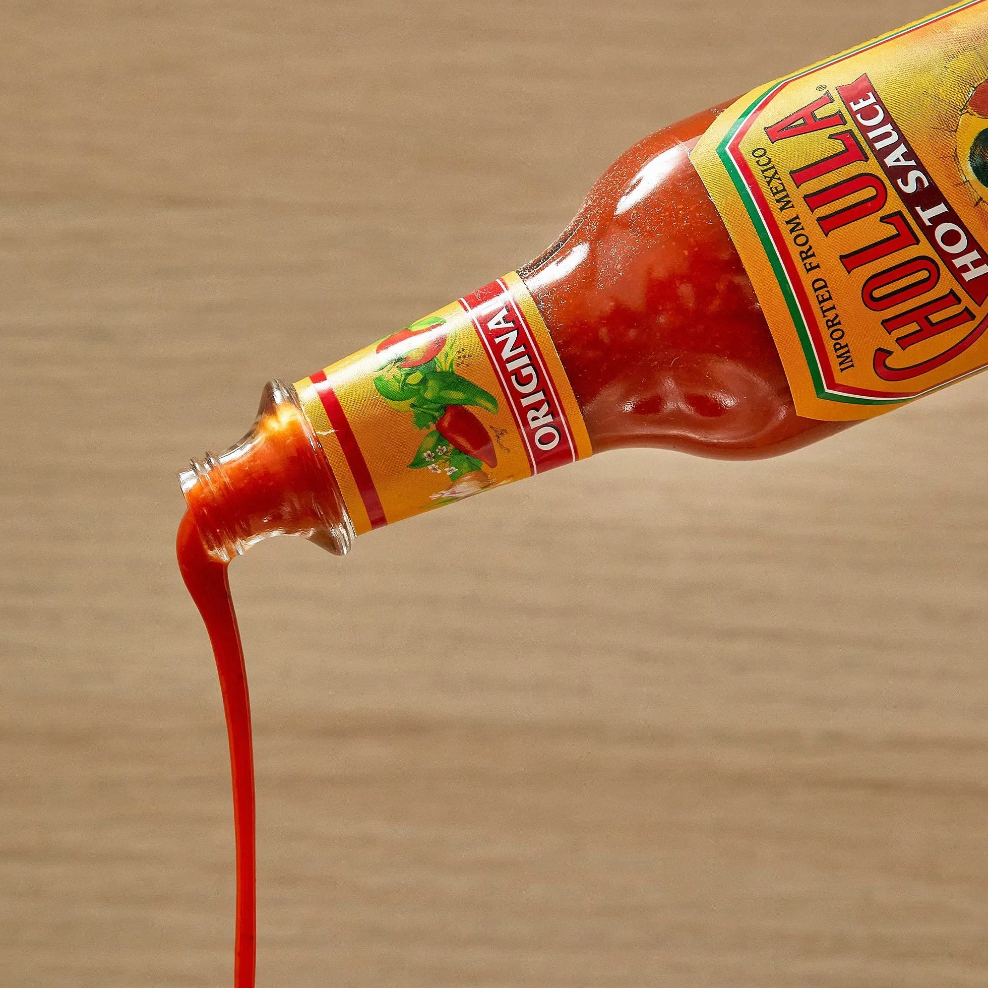 Cholula Oryginalny gorący sos z drewnianą nakładką, 5 oz