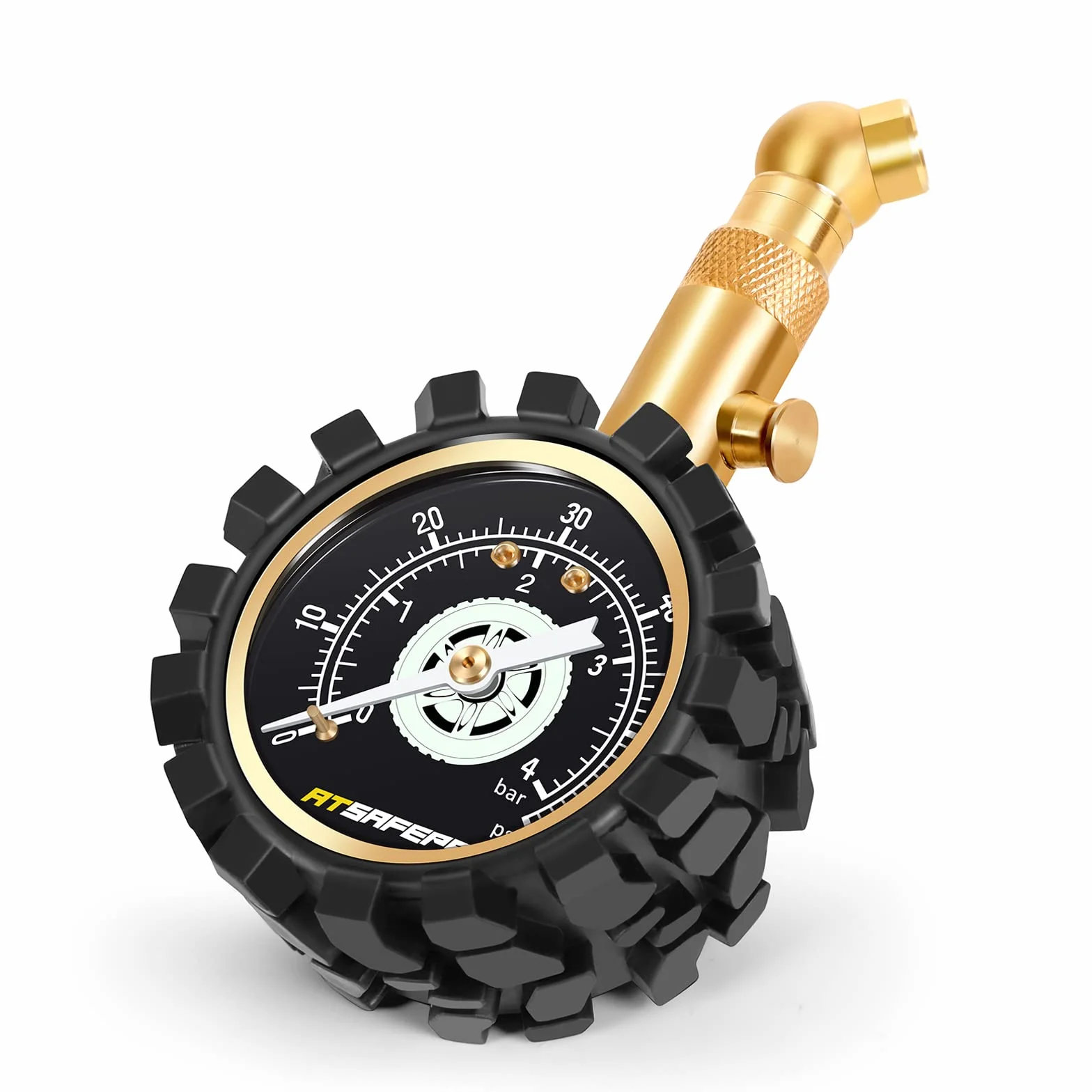 Profesjonalny mechaniczny miernik ciśnienia w oponach 60psi 4bar ATsafepro