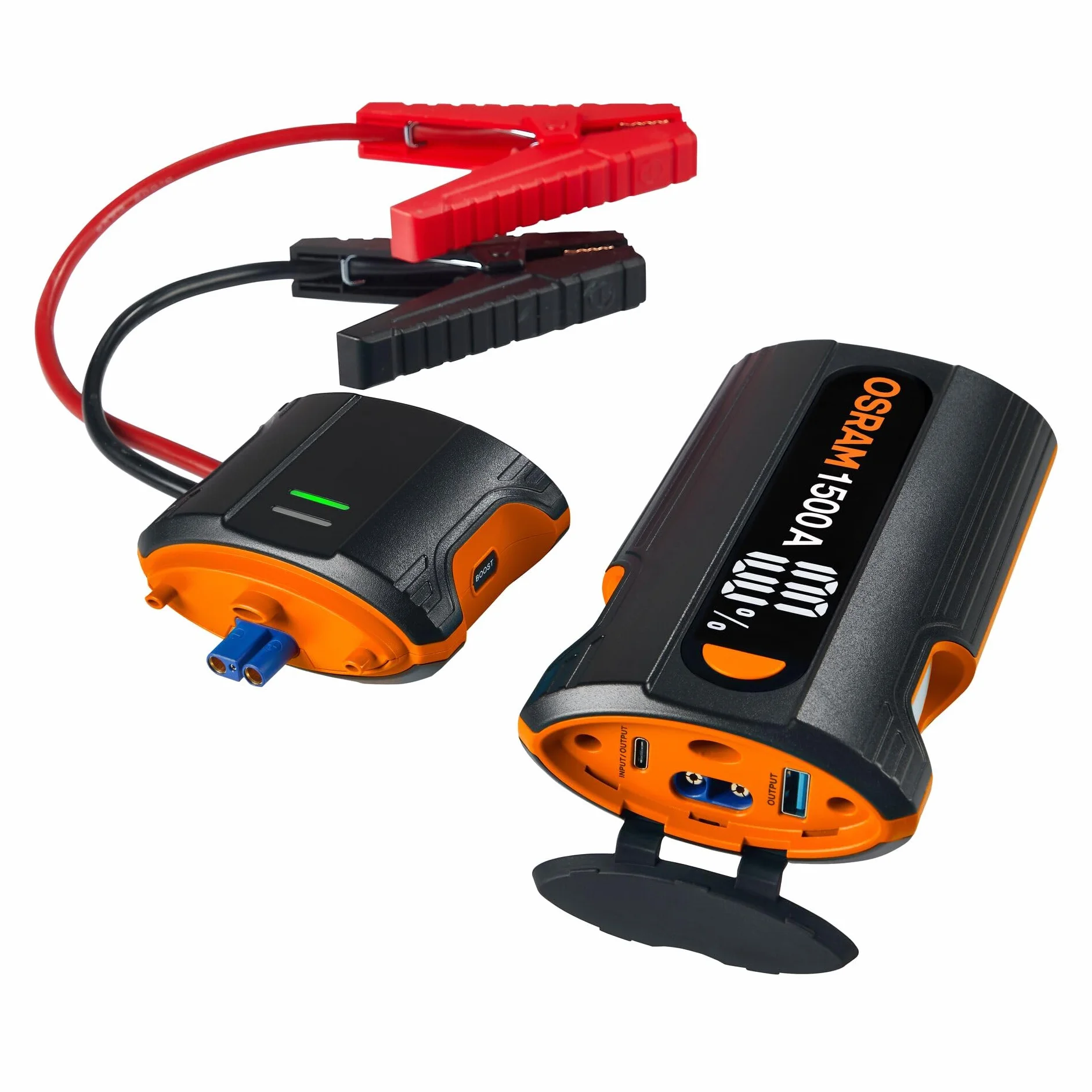 OSRAM BATTERYjumpstart 1500, power bank z rozrusznikiem, litowy rozrusznik, do pojazdów 12 V z silnikami benzynowymi o pojemności do 6,0 l i wysokoprężnymi o pojemności 3,0 l