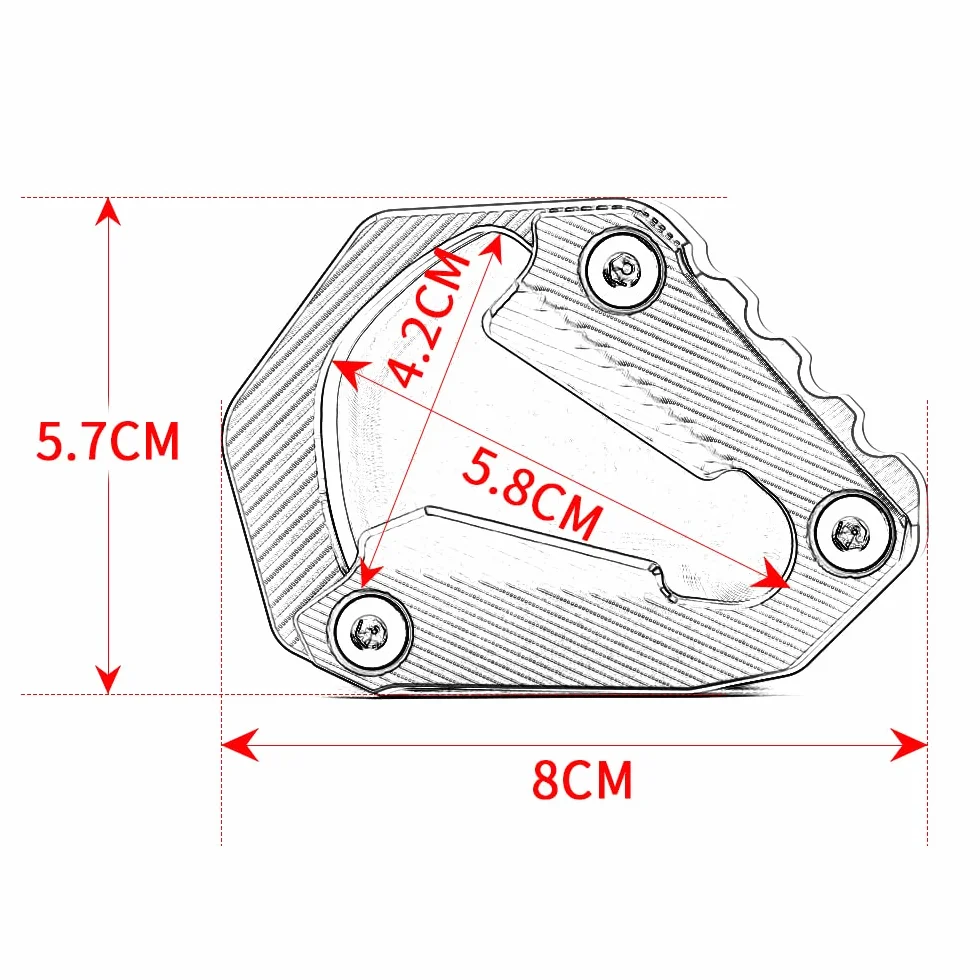 Modeer Kompatybilny z KTM 1290 Super Adventure S 2021-2024 Motocyklowy wspornik CNC, płyta przedłużająca, stojak boczny, pad 1290 ADV 1290 adv 1290S, akcesoria (pomarańczowy/czarny)