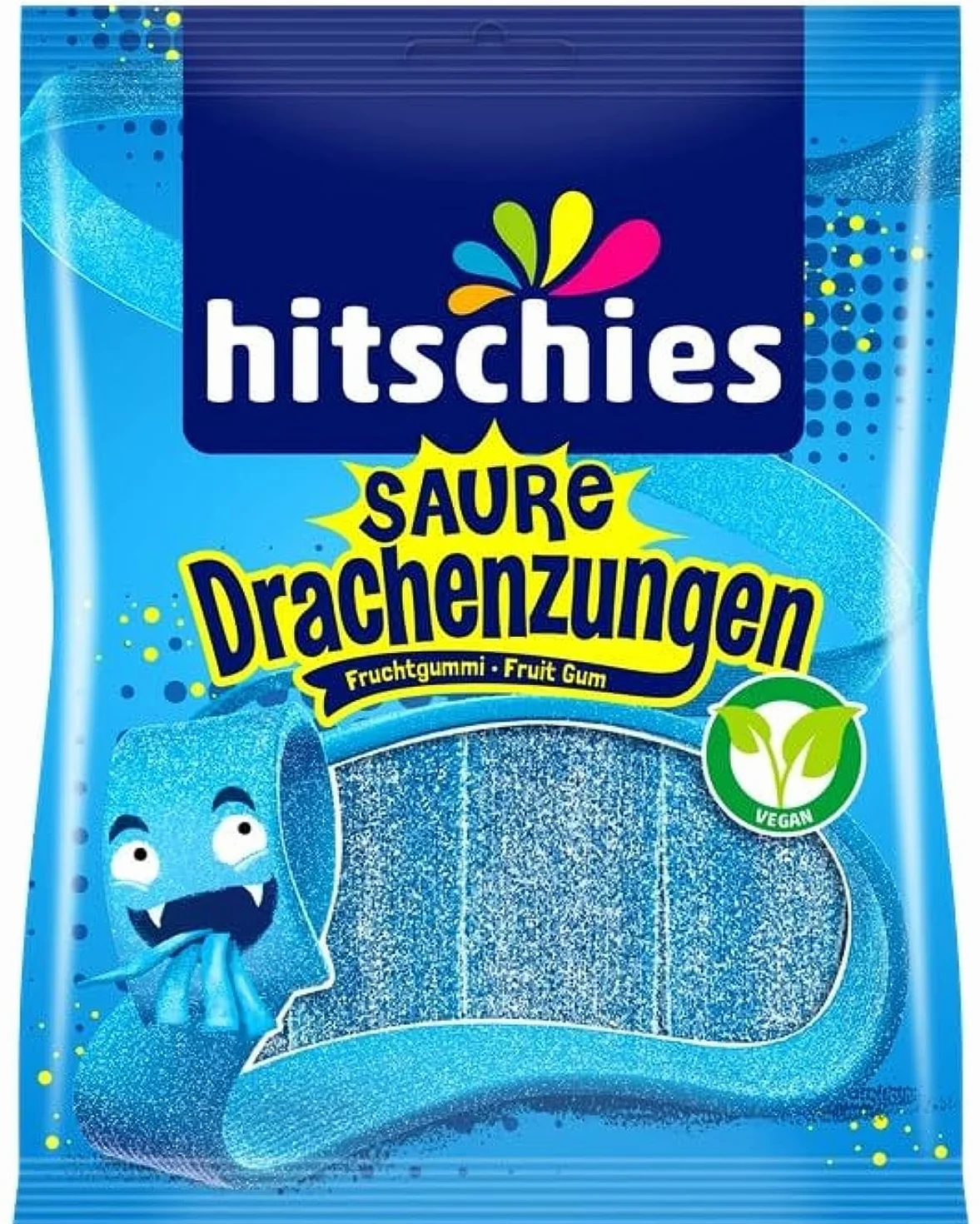 Hitschies guma owocowa, kwaśne smocze języki, 125 g