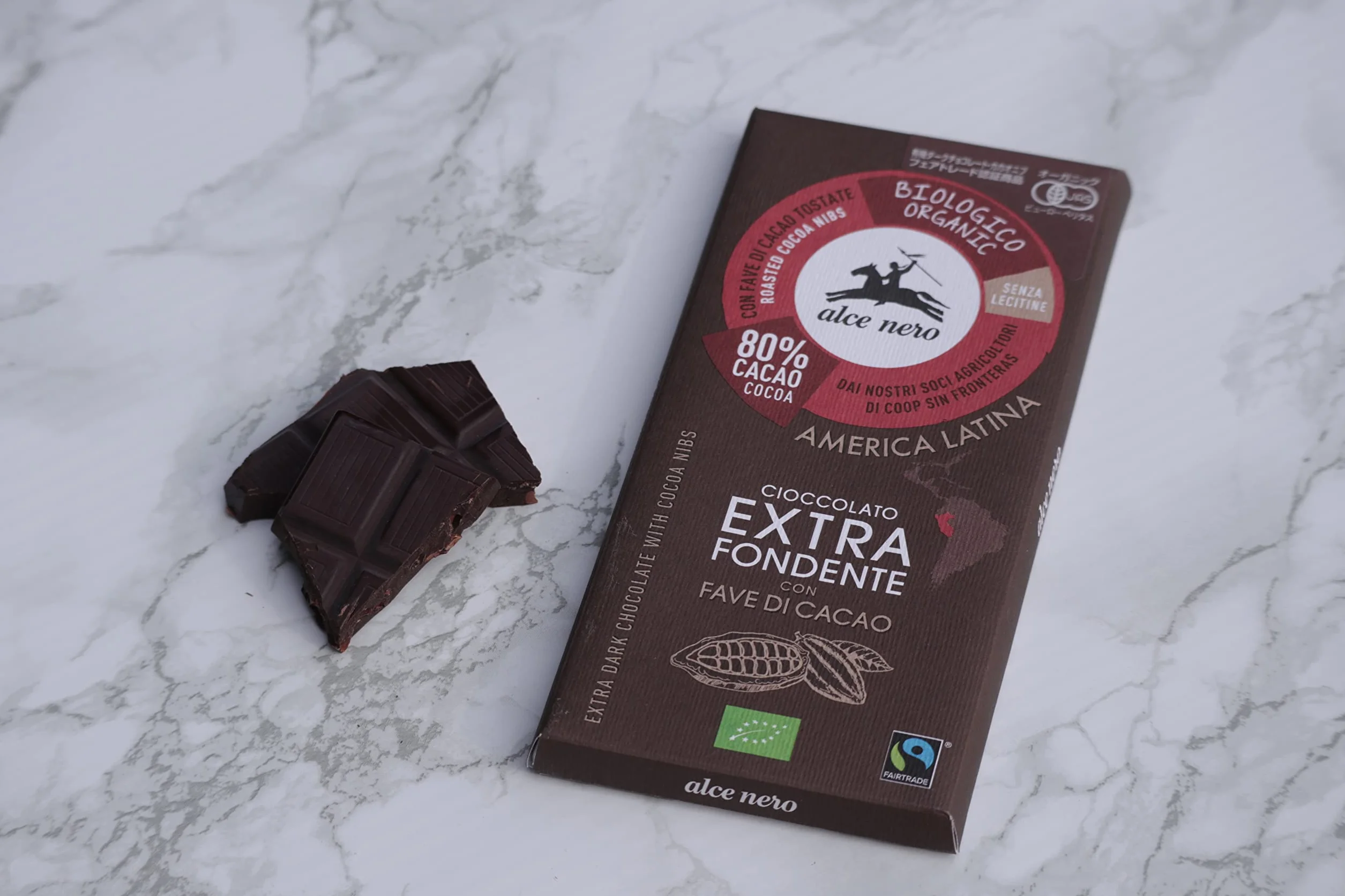 Czekolada gorzka z kawałkami kakao FAIR TRADE BIO 100 g - ALCE NERO