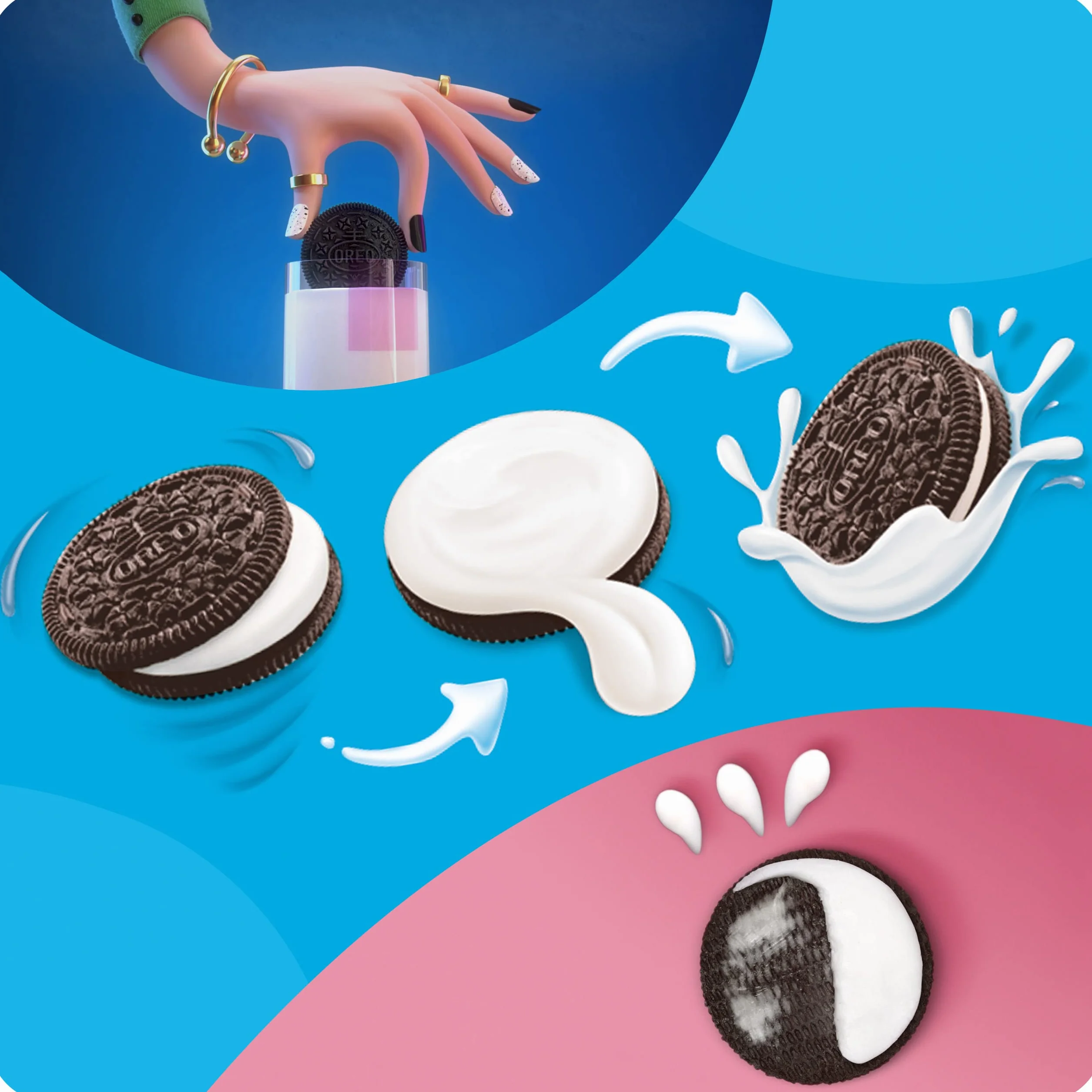 Oreo Original Ciastka kakaowe z nadzieniem o smaku waniliowym 176 g