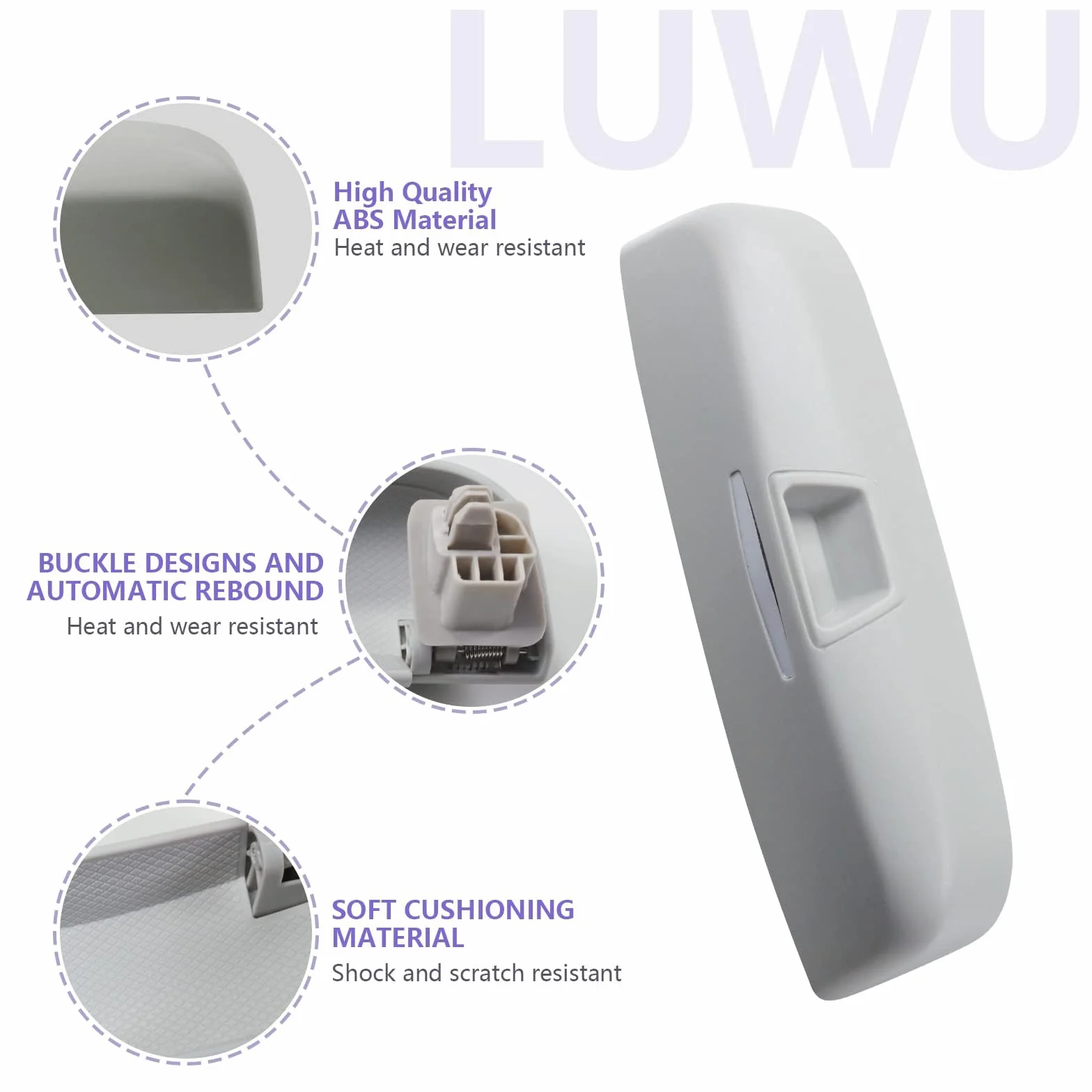 LUWU Uchwyt na okulary słoneczne do samochodu dla VW Golf 8 ID.3 ID.4 Passat b9 / Cuprα Born/Skodα Enyaq iV/Octavia 4 / A-UDI Q4 e-tron 2020-2024 2025, Golf 8 GTI GTE GTD MK8 akcesoria do wnętrza