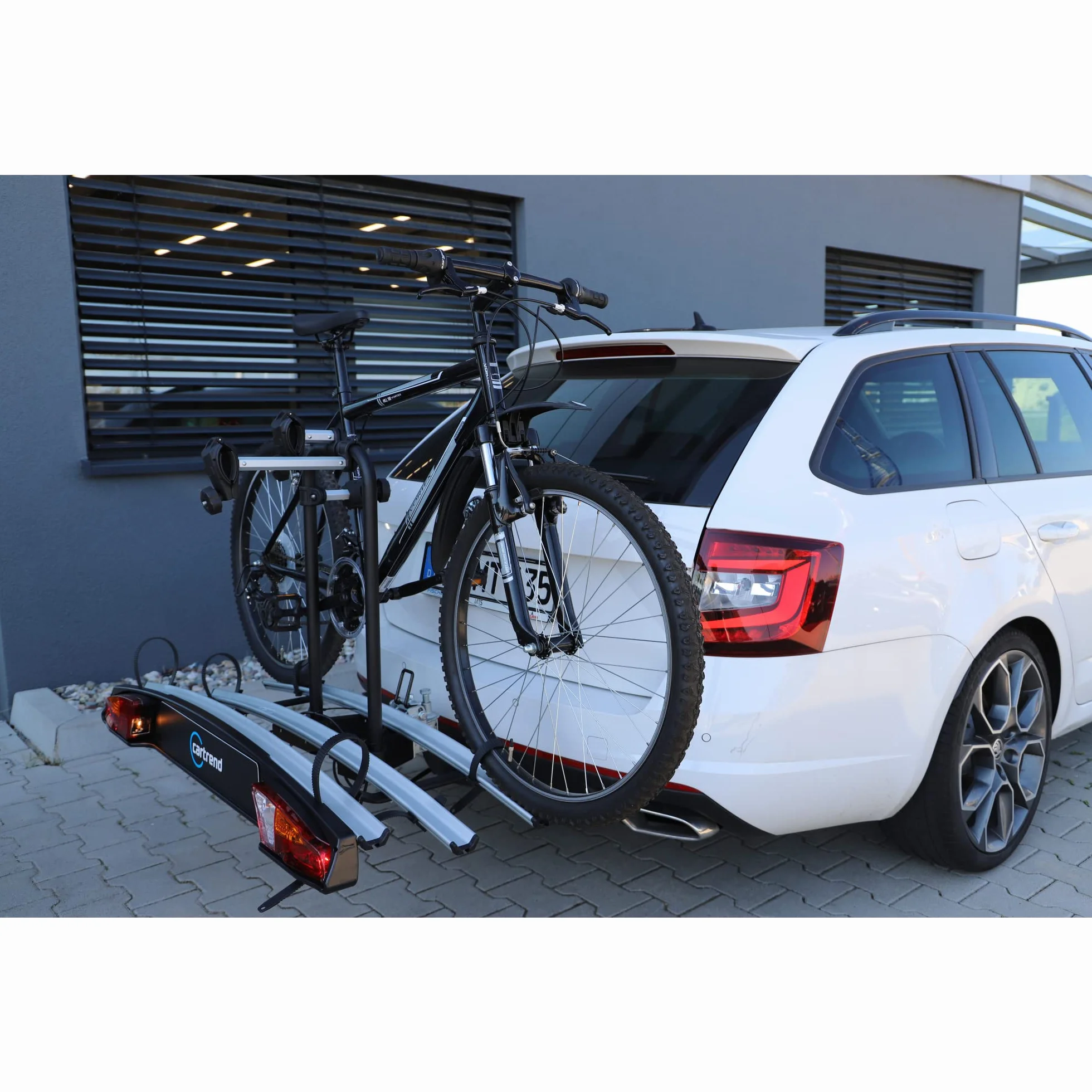 Cartrend Bagażnik rowerowy aluminiowy Active 2-rowerowy czarno-srebrny