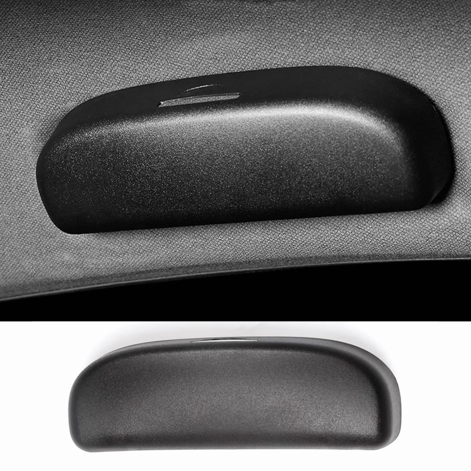 CDEFG Kompatybilny z Toyota C-HR CHR [2016-2025] Etui na okulary samochodowe ABS Auto okulary przeciwsłoneczne uchwyt części zamienne - Montaż na uchwycie CHR Uchwyt przedni (czarny)