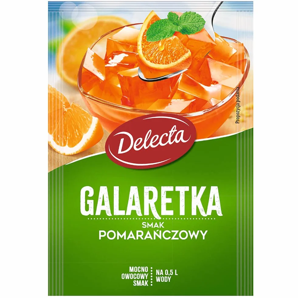 Delecta Galaretka smak pomarańczowy 70 g