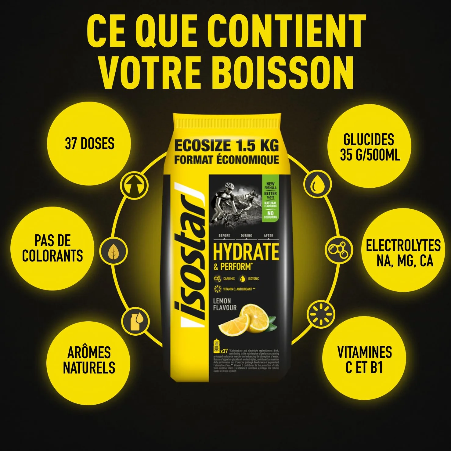 ISOSTAR Koncentrat Cytryna, 1500 g