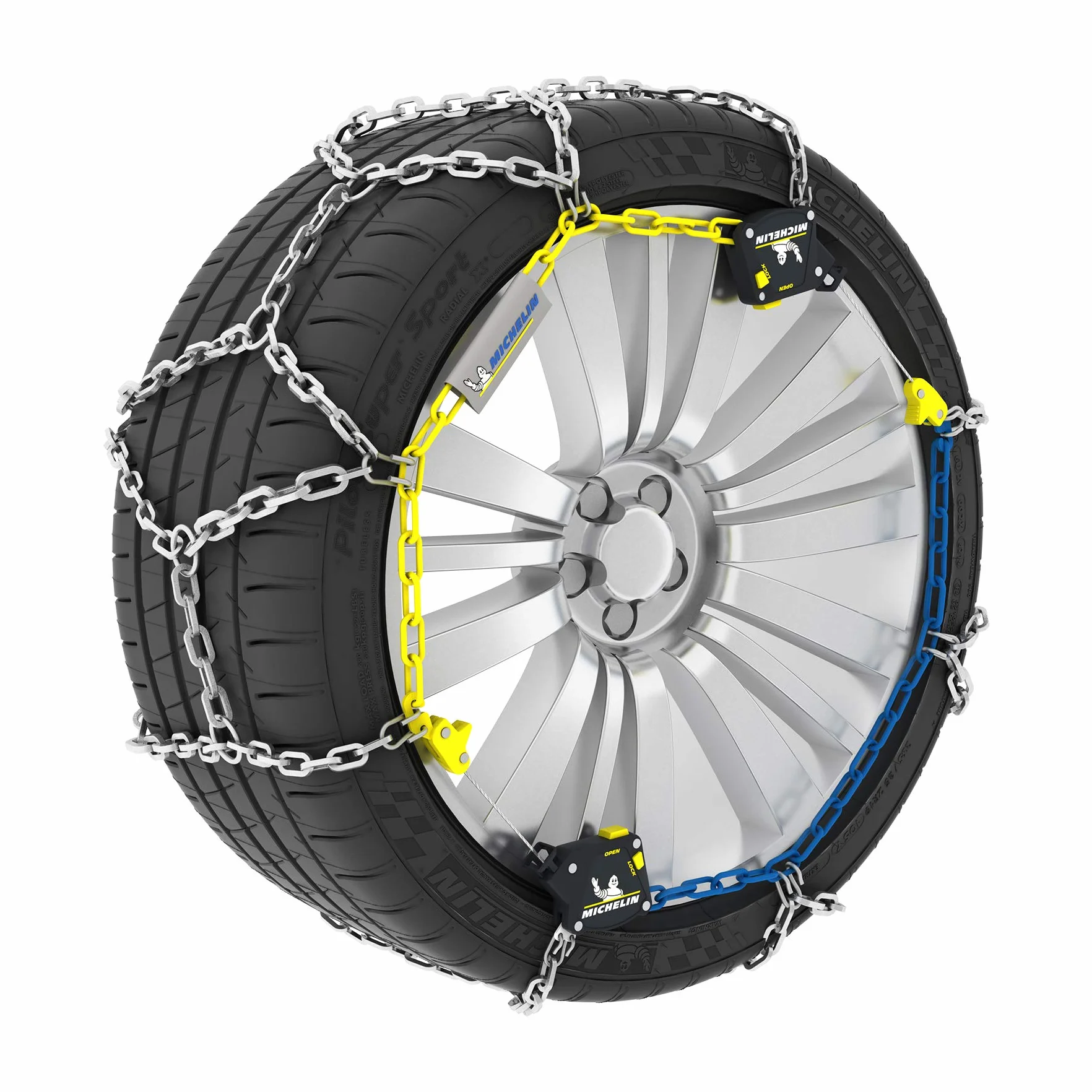 Michelin 008471 Łańcuchy śniegowe z instrukcją montażu z opakowaniem do przechowywania z rękawicami ochronnymi