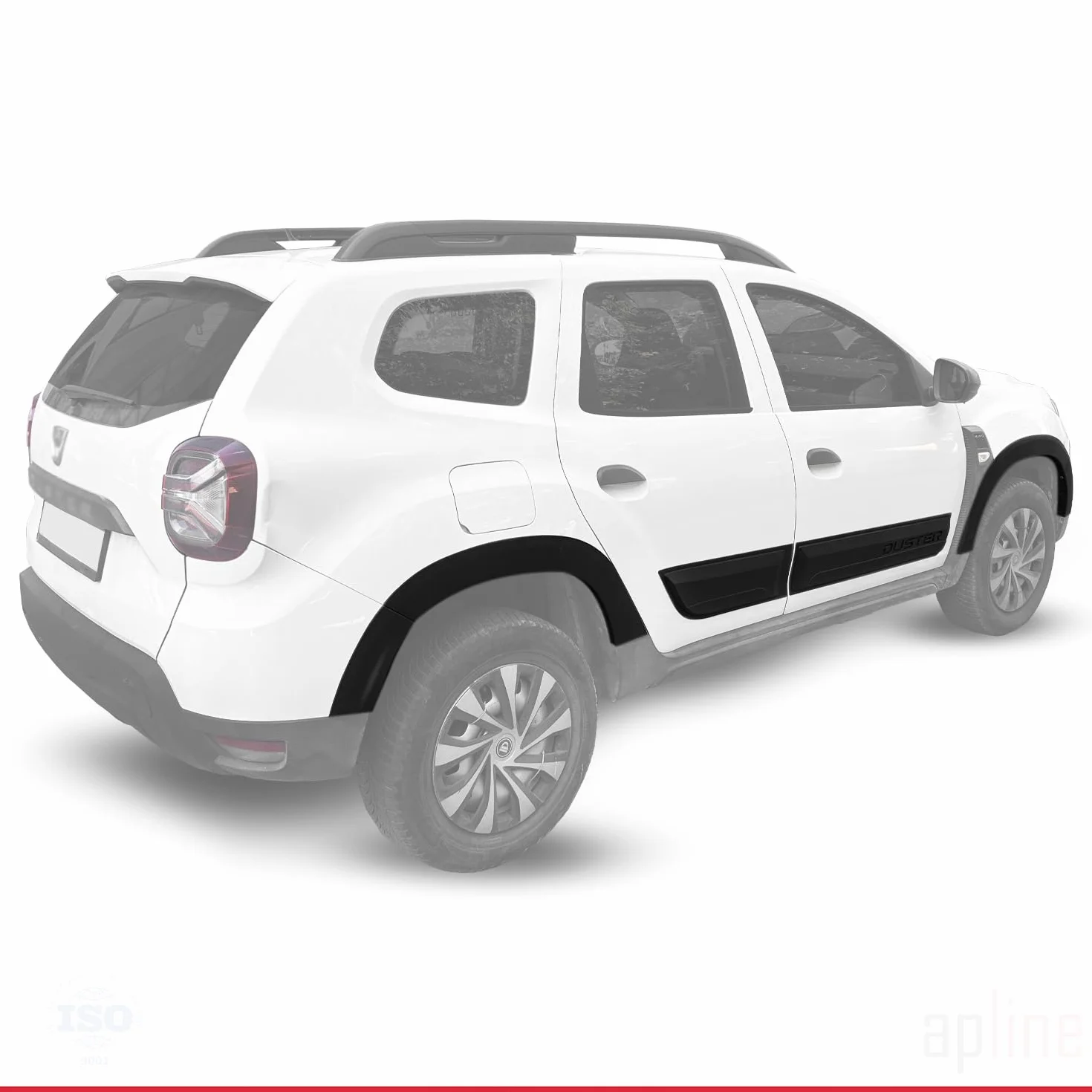 Kompatybilny z Dacia Duster 2018-2024 ochraniacz na nadkola, błotnik i ochrona, ochrona boczna, zestaw ochronny karoserii pojazdu, czarny