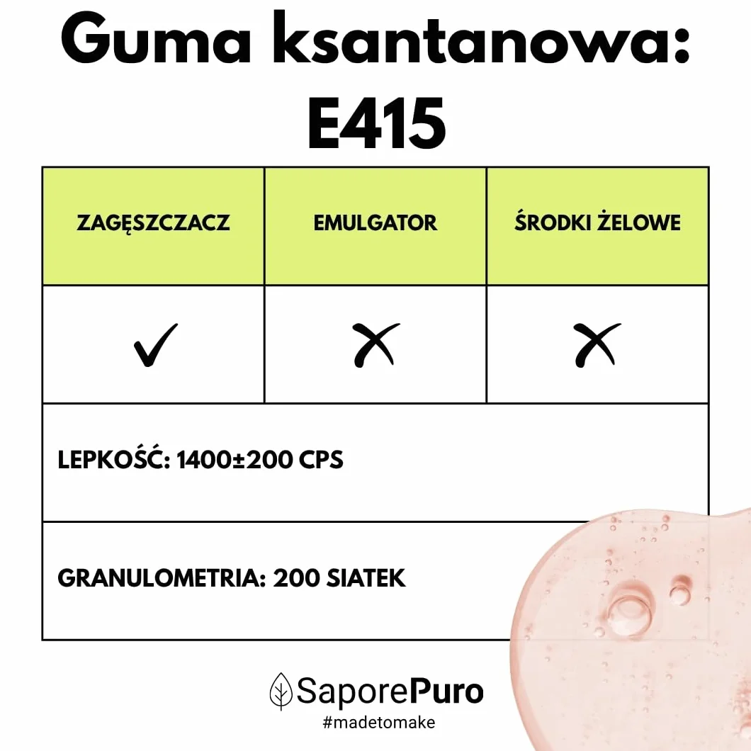 Guma ksantanowa 500 g – stabilizator, środek wiążący, zagęszczający, bez glutenu