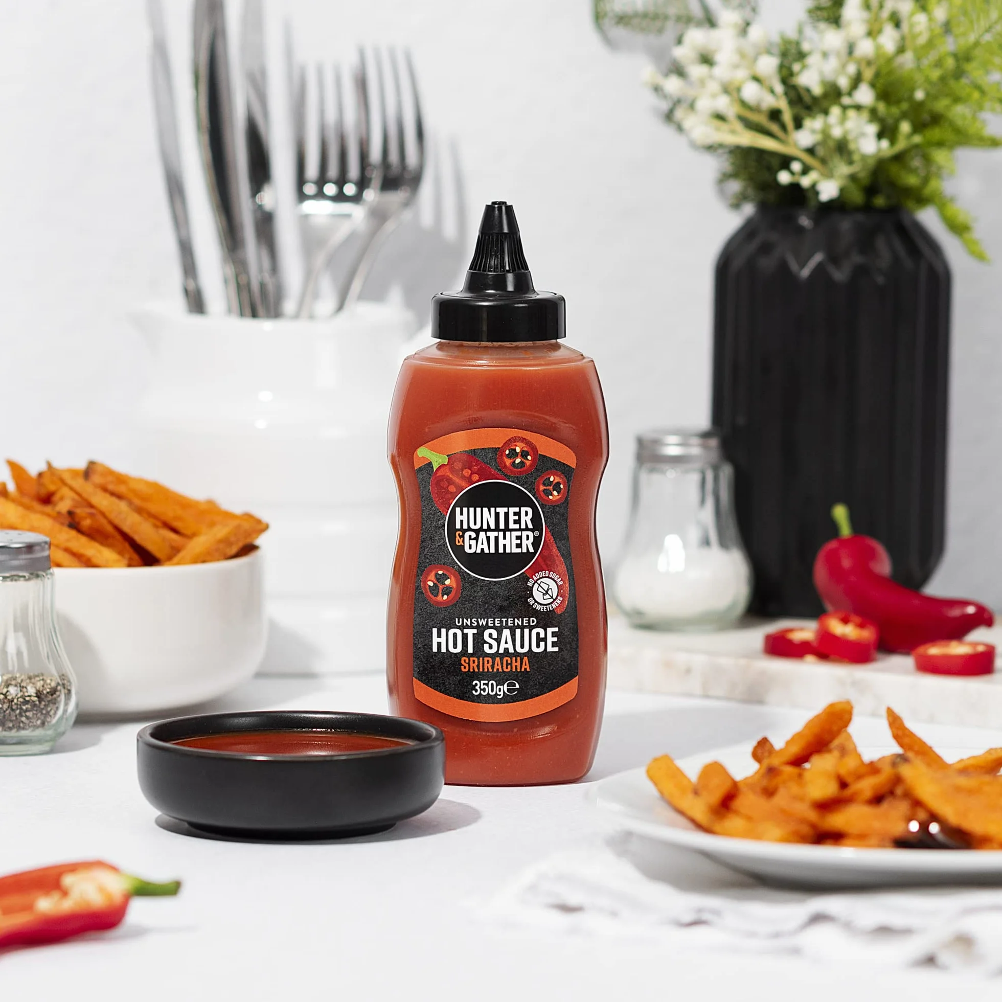 Ostra sosa Sriracha 350g bez cukru Keto Paleo Wegański Salt Range Pakistan