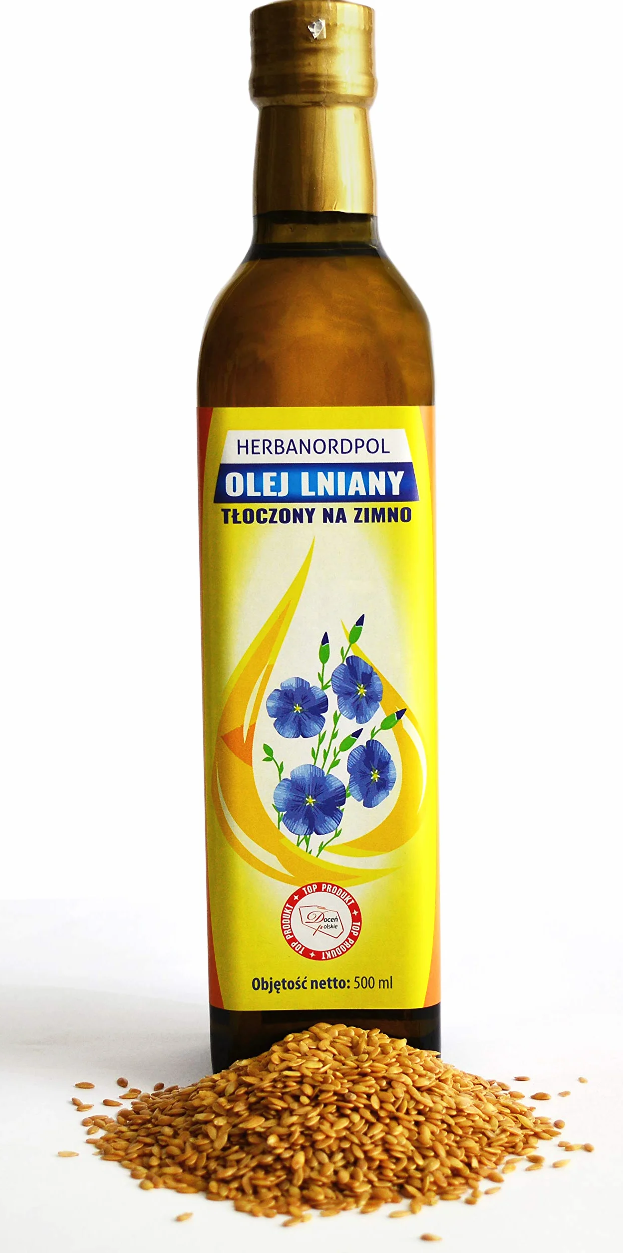 Olej Lniany Tłoczony na Zimno Budwigowy 500ML