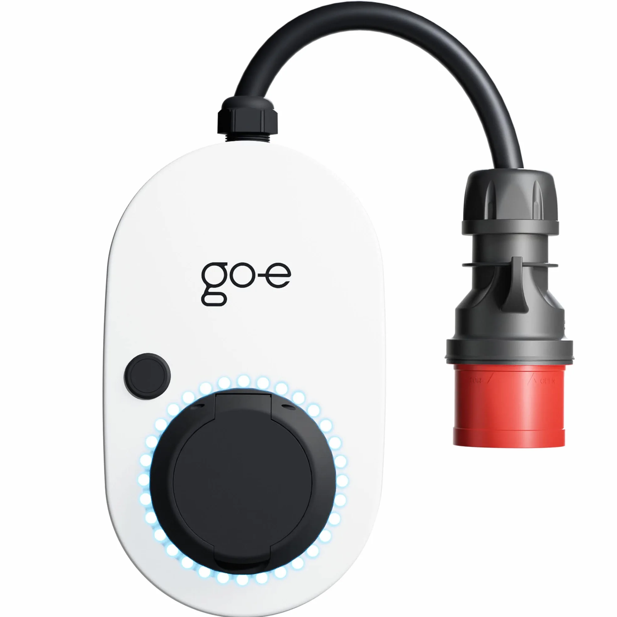 go-e Gemini flex 11 kW Ładowarka stacjonarna i mobilna wtyczka CEE czerwona gniazdo 16 A typ 2 WLAN RFID App