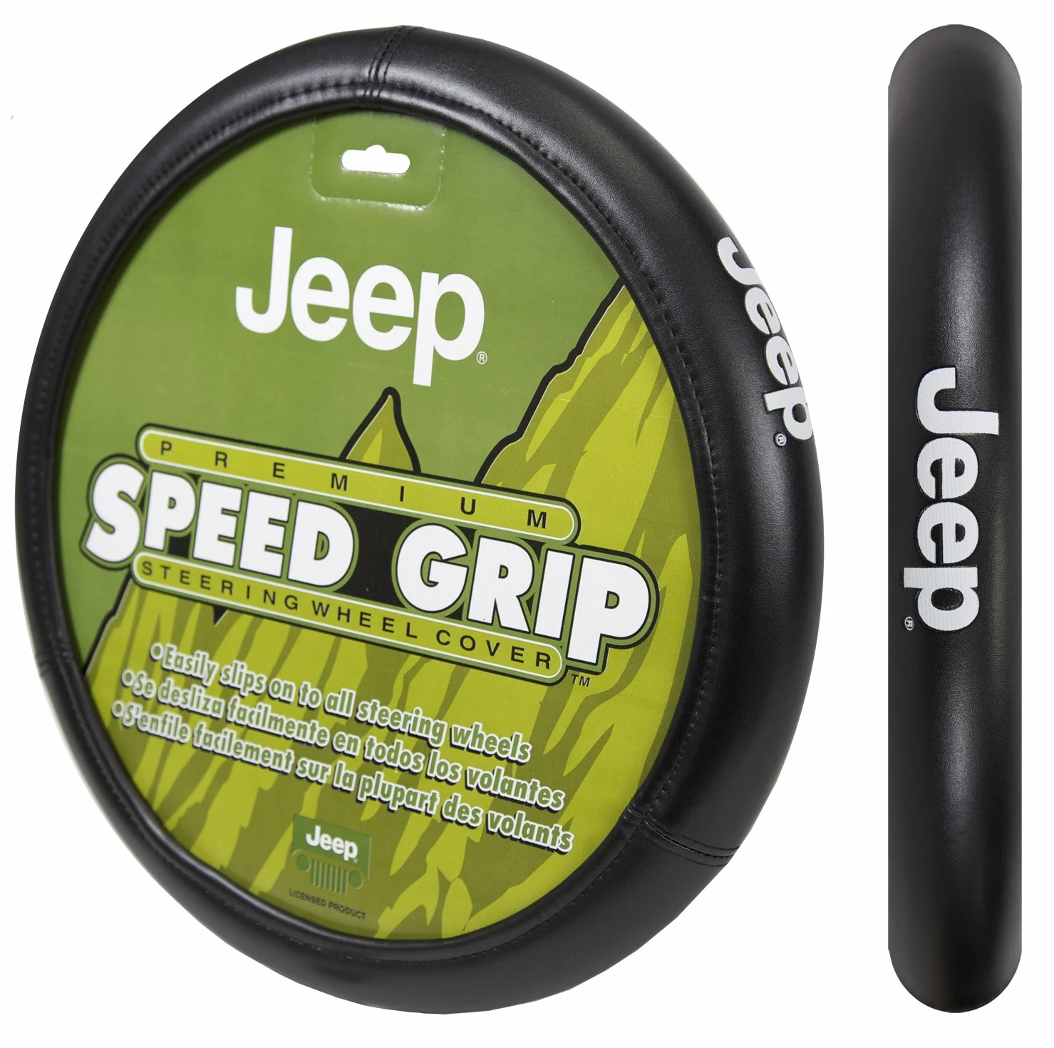 Pokrowiec na kierownicę samochodu ciężarowego, SUV, czarny uchwyt, Speed for Jeep