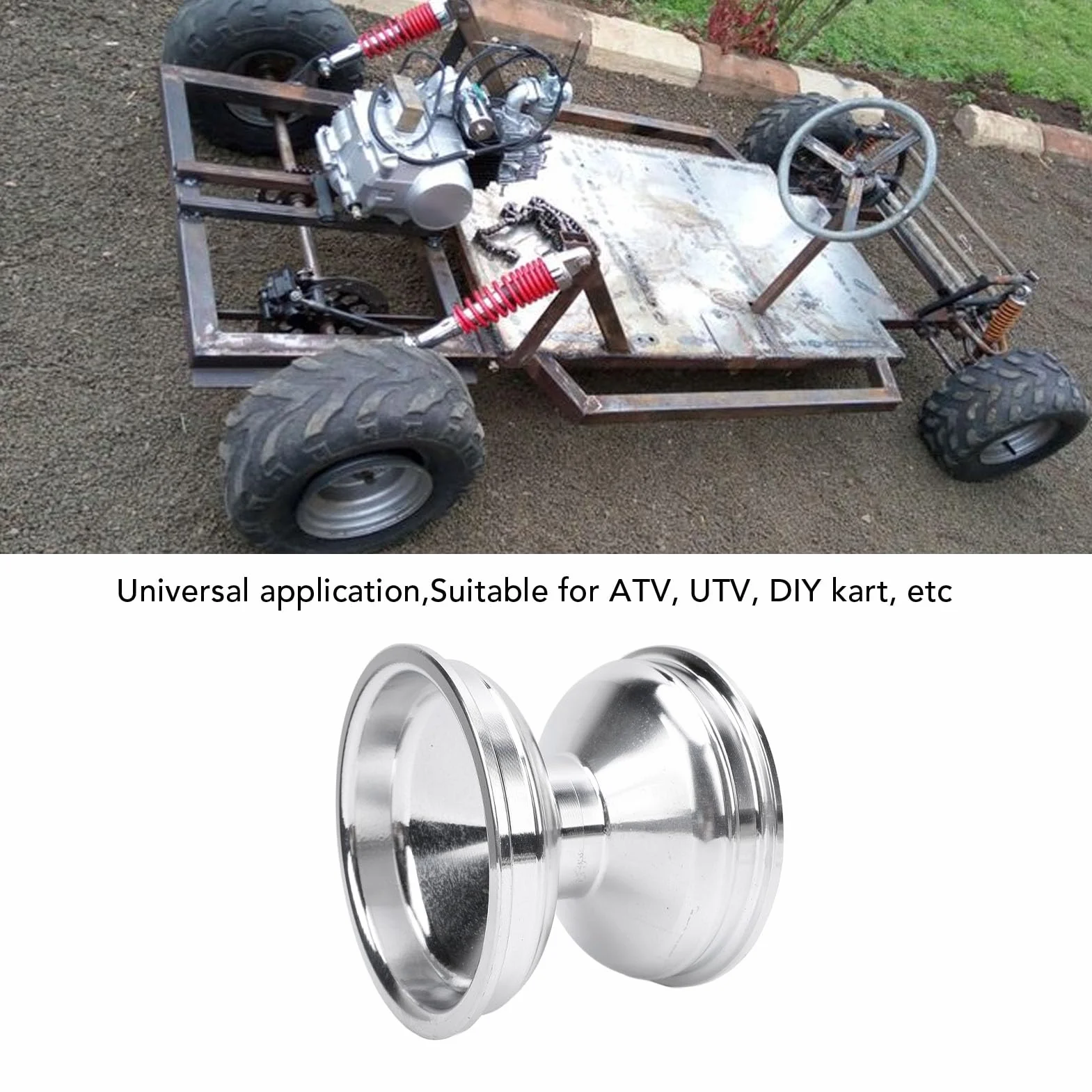 Piasta Koła Przedniego Aqxreight 10x4,50-5 z Materiałem ze Stopu Aluminium do ATV UTV, Obręczy Koła Gokartowego, Trwała i Odporna na erozję, łatwa w Montażu