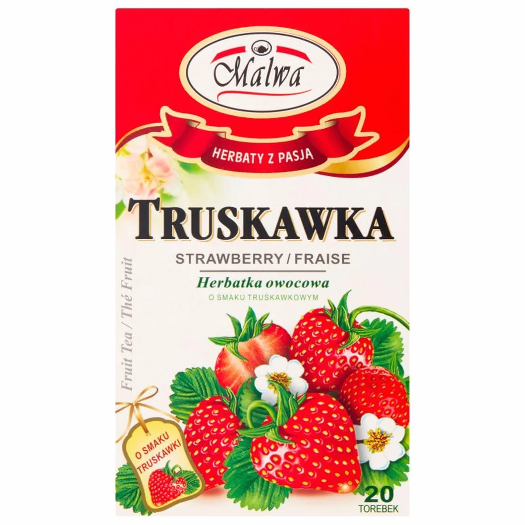 Malwa Herbatka owocowa o smaku truskawkowym 40 g