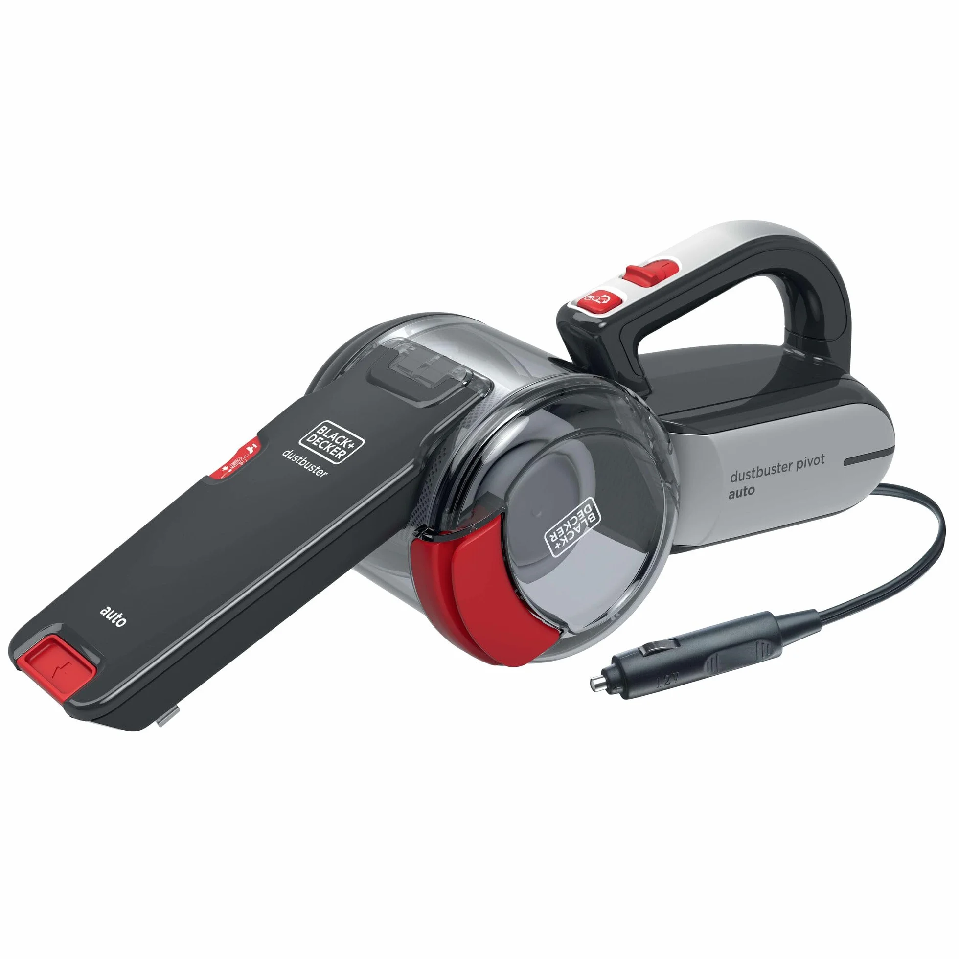 Black & Decker, Odkurzacz samochodowy 12V Pivot, akcesoria, torba, PV1200AV-XJ