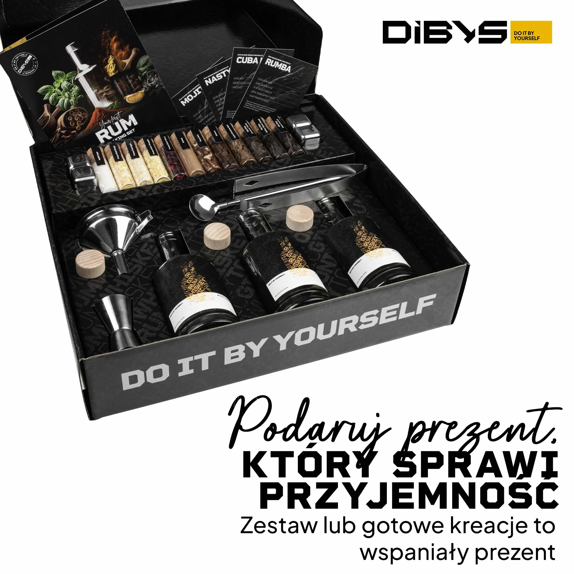 Zestaw do degustacji rumu 12 naturalnych botanicals akcesoriów prezent dla miłośników rumu 4 przepisy