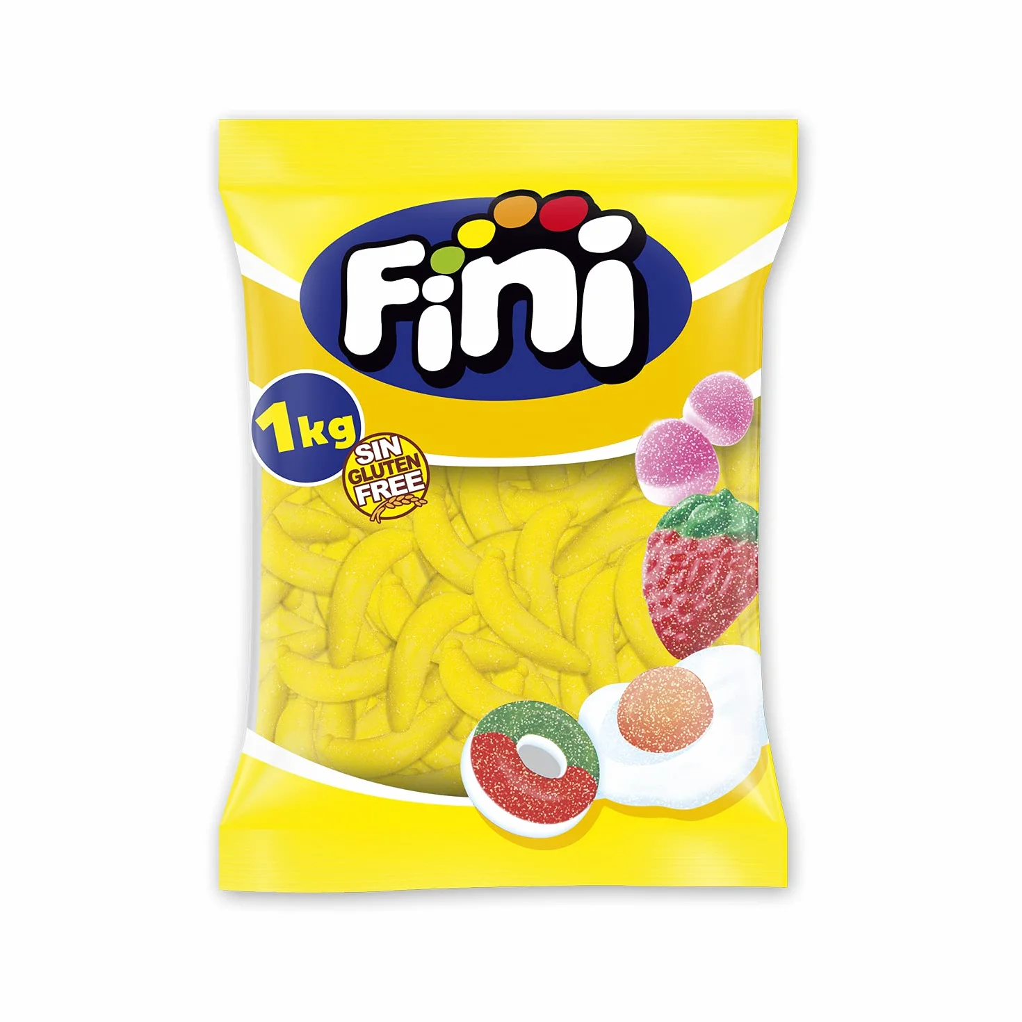 Fini Gumowe misie o smaku bananowym 1 kg