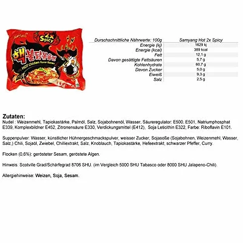 SAMYANG Buldak Ramen Instant 12 sztuk pikantny kurczak