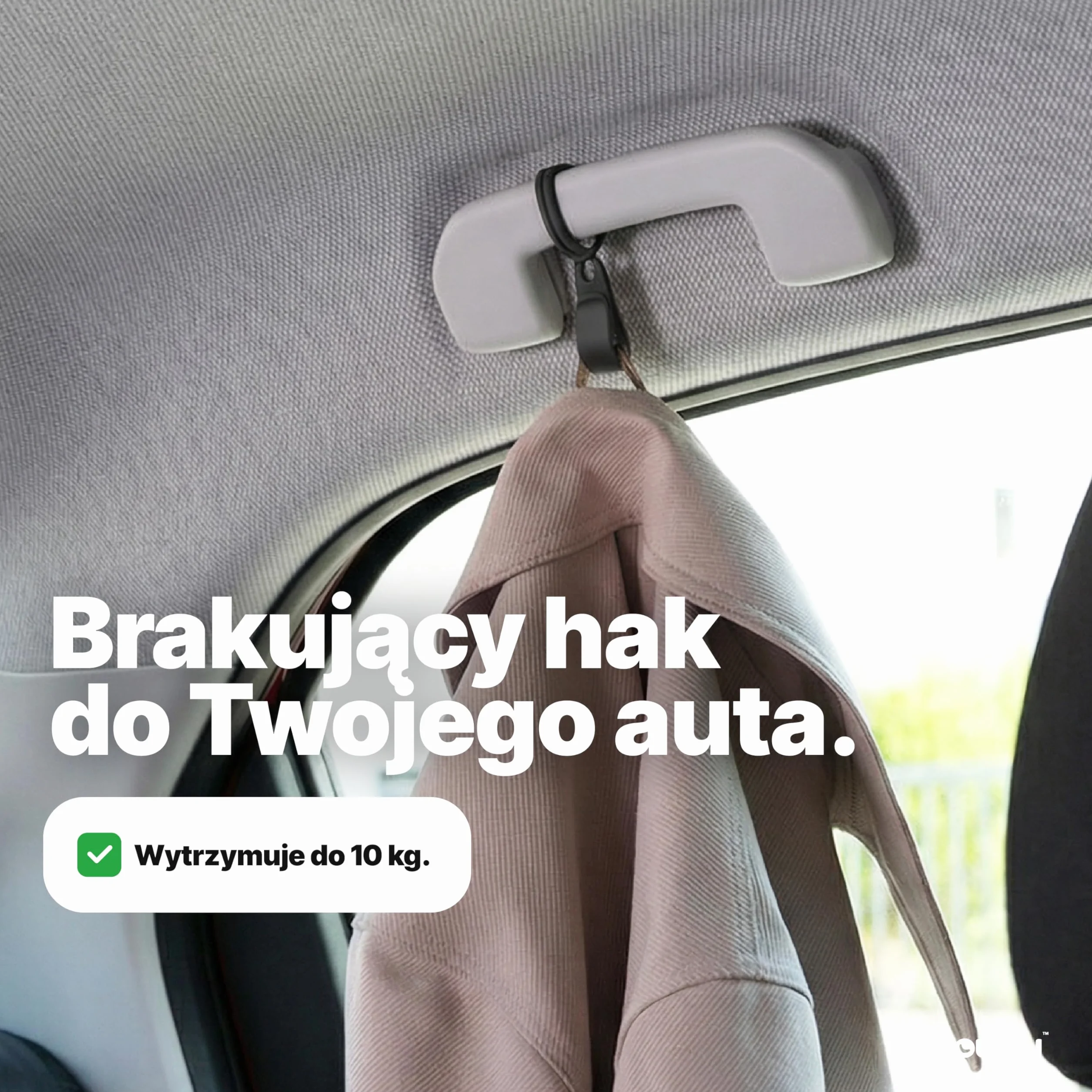 Car Hook Wieszak na ubrania do samochodu – obowiązkowy dodatek do samochodu, do przechowywania kurtki i torby, wieszak na ubrania do samochodu i zagłówka, gadżety samochodowe dla kobiet i mężczyzn, 2