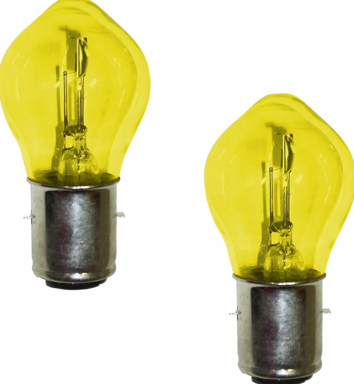 cyclingcolors 2 żarówki 12 V 35/35 W BA20D żółty kod podwójnego filamentu + reflektor motocyklowy motorower skuter motorower