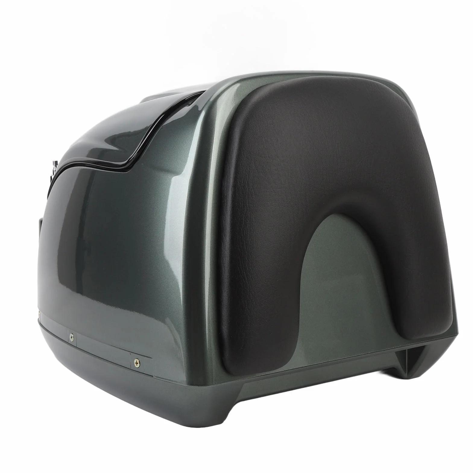 38L Retro Motorcycle Tail Box, Wodoodporne Bagażnik Górny, łatwa Instalacja dla Skuterów Motocyklowych o Silnej Zdolności Adaptacyjnej, Materiału ABS, Blokadzie Kluczy (Ti)