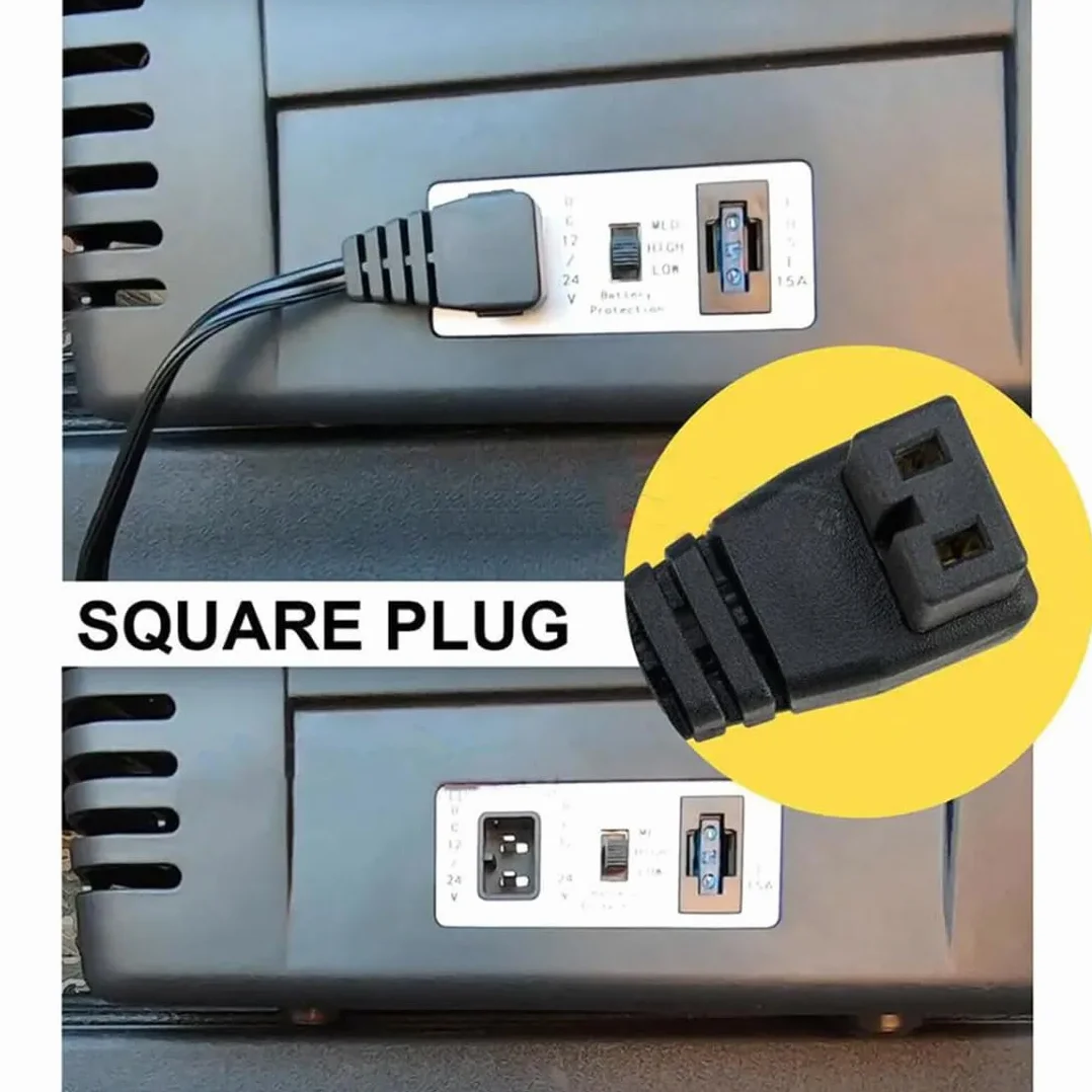 H05CS2 m kabel do lodówki samochodowej 12 V/24 V DC, 2-pinowy wtyk do zapalniczki samochodowej, trwały 2-biegunowy kabel zamienny do lodówek samochodowych – uniwersalny do chłodziarek