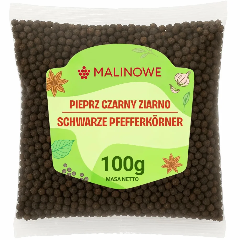 Pieprz Czarny Ziarno 100g Aromatyczny Ostry