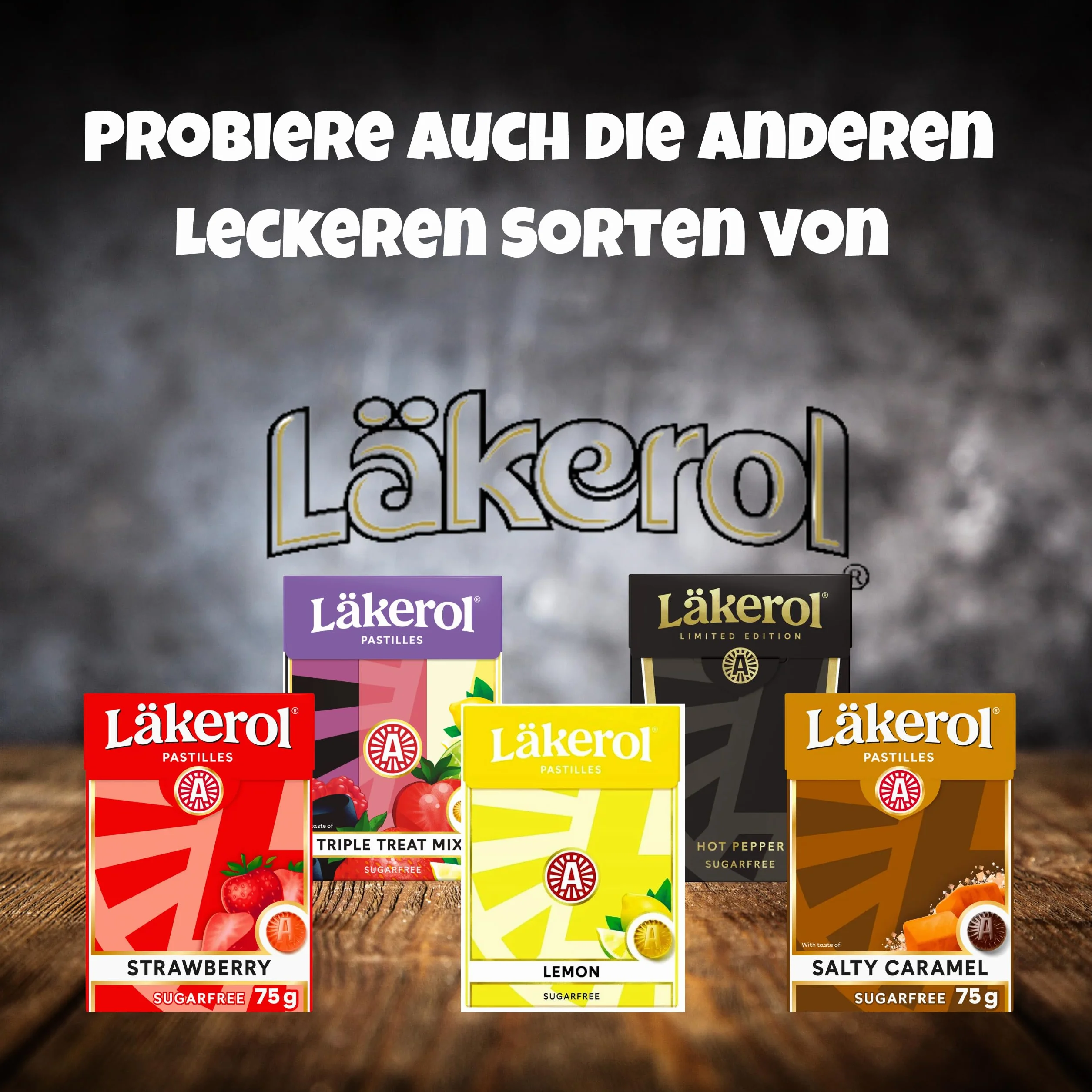 Läkerol Kaktus oryginalna szwedzka sól lukrecjowa bez cukru, pudełko 25 g x 4 szt