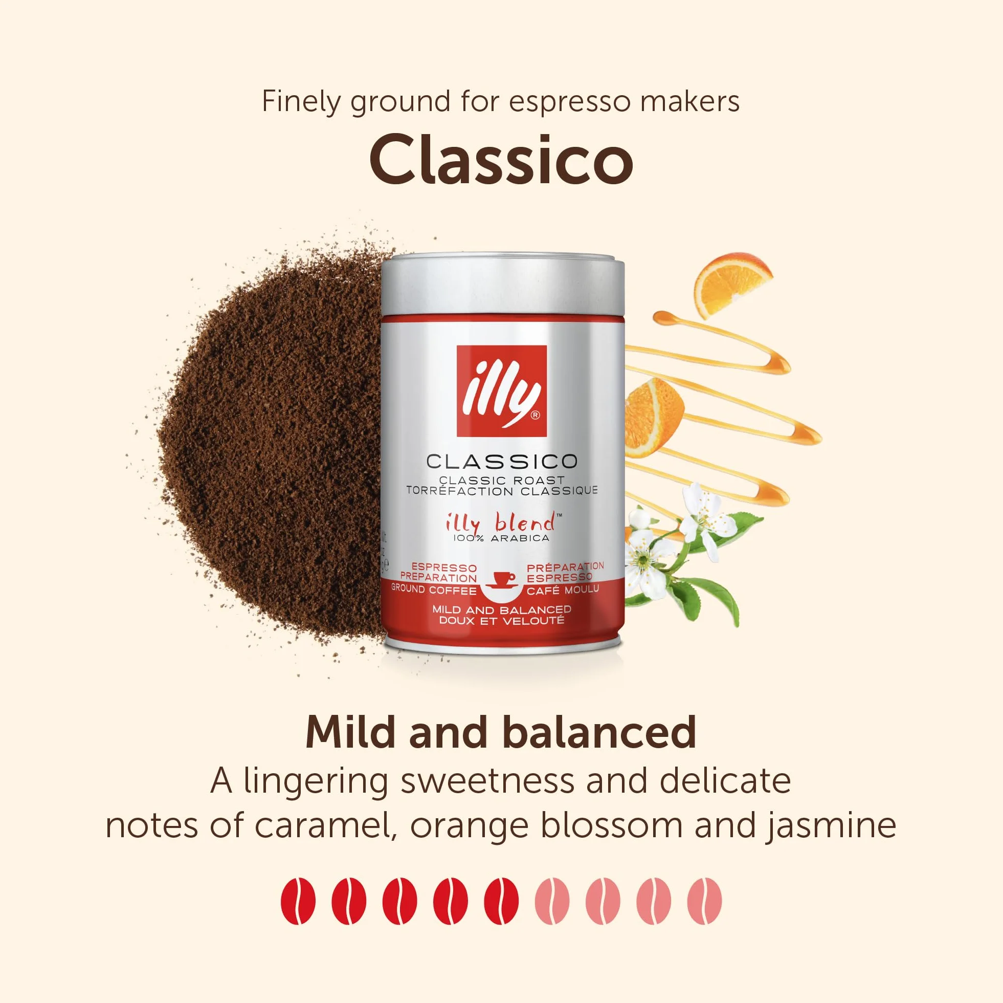 Illy Cafe mielona espresso Classico, 100% arabica - pudełko 250g