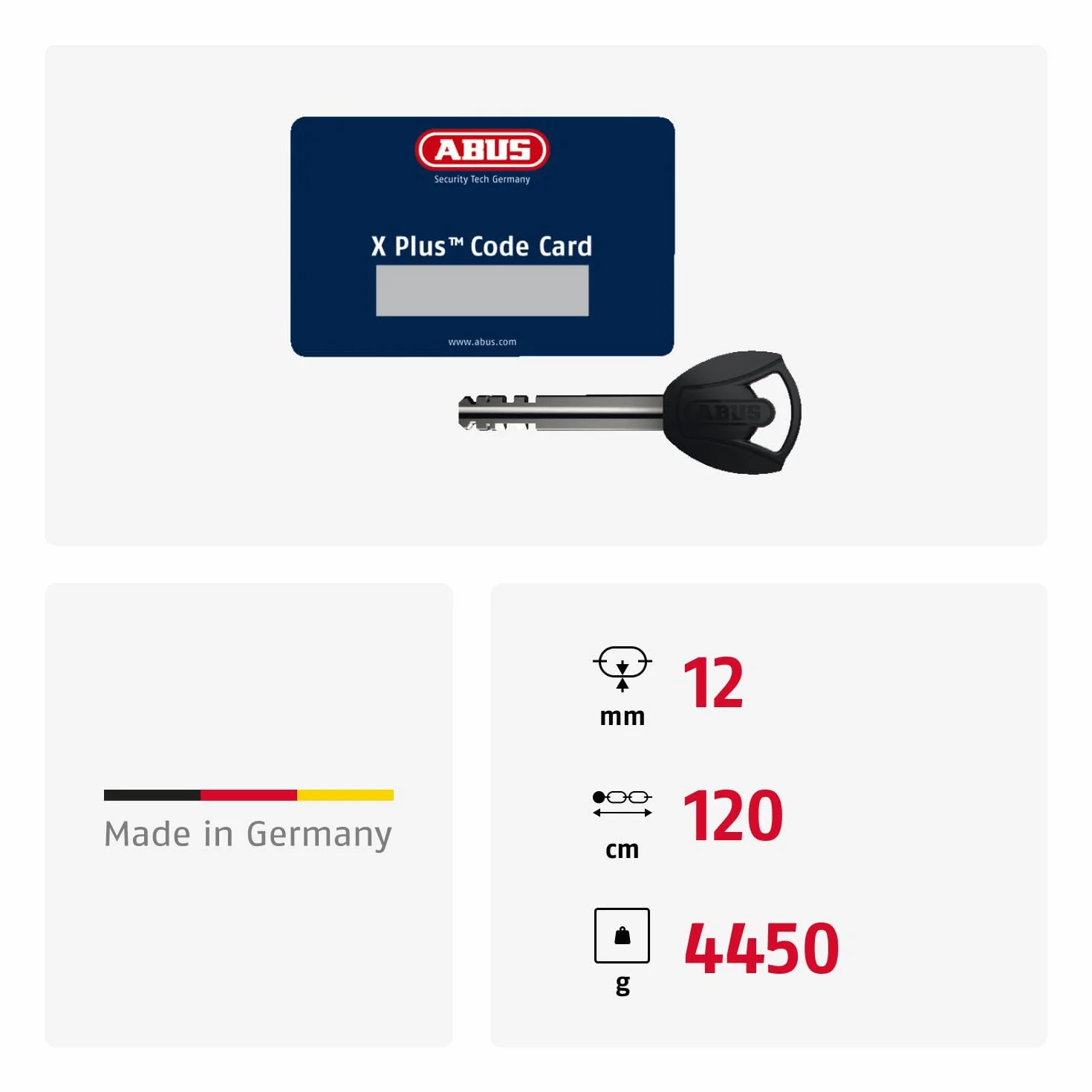 ABUS Granit Power XS 67/105HB50 żółty + 12KS120 czarna pętla